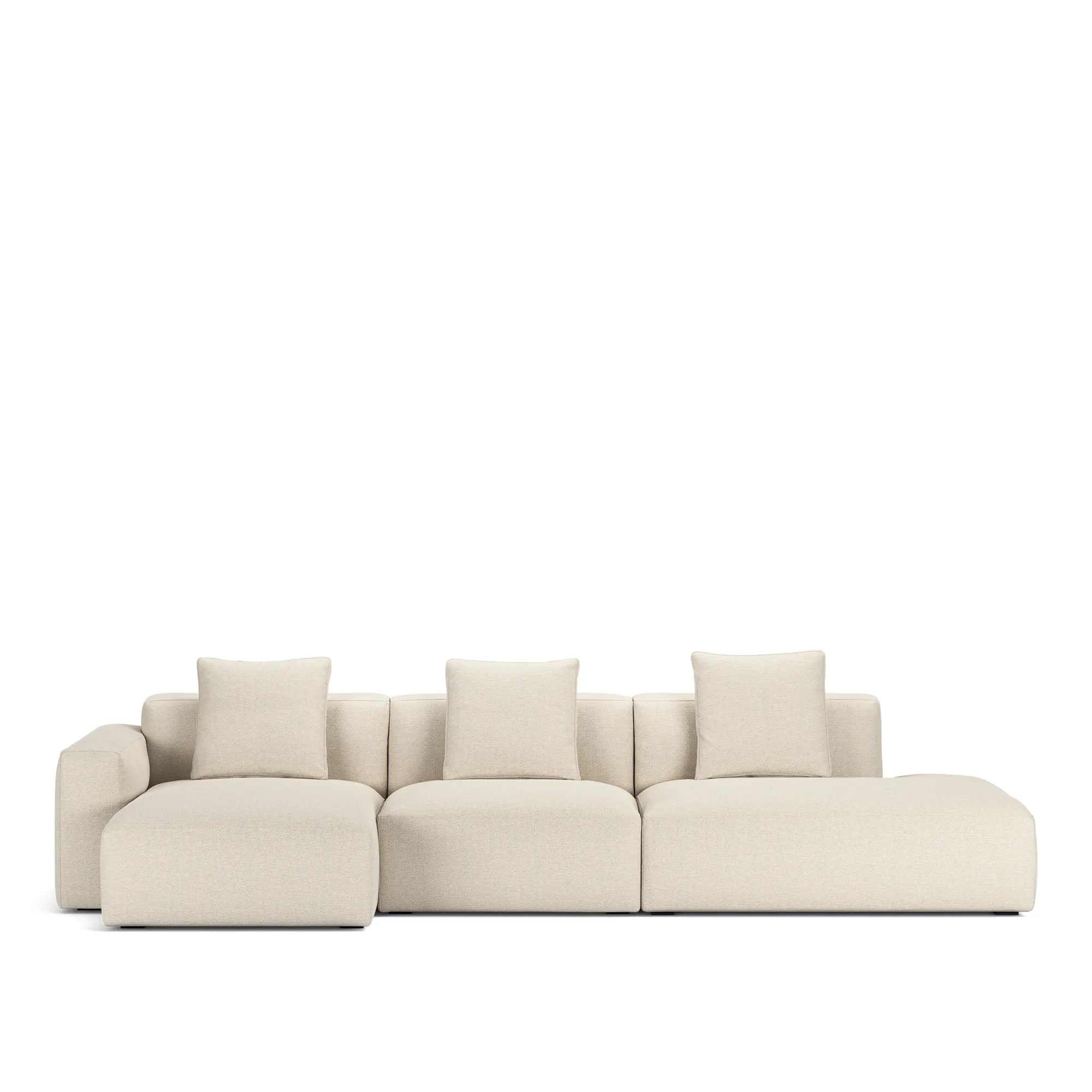 Brick 3-Seater Chaise Lounge Open End Right - 10