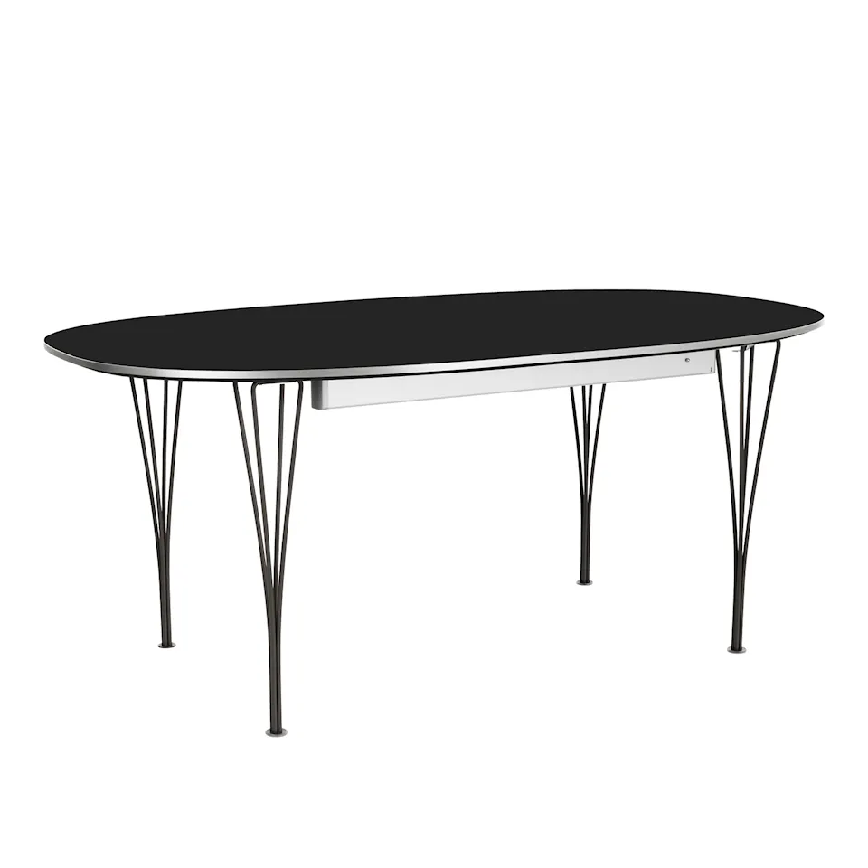 B619 Superellipse udtrækkeligt spisebord 180–300 x 120 cm