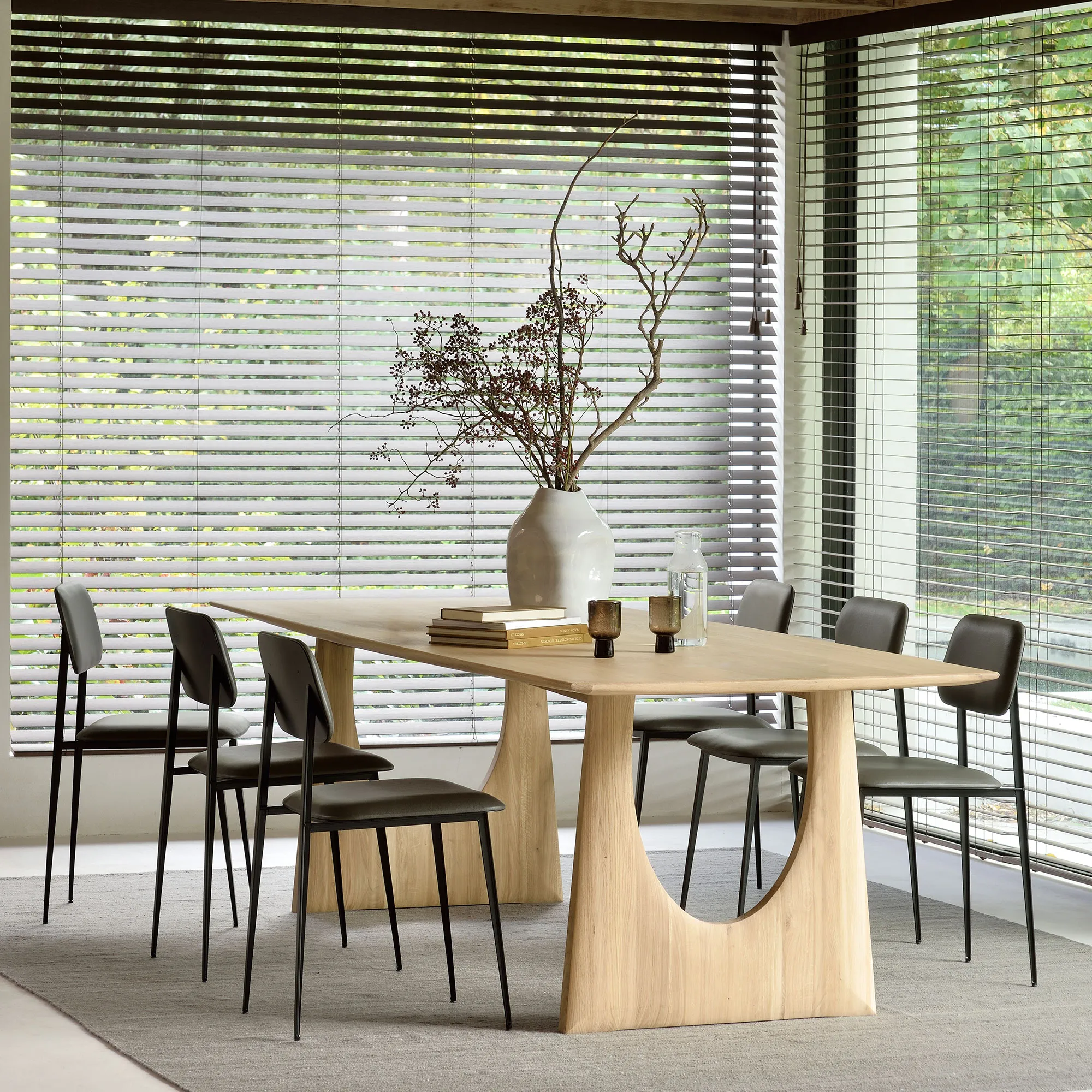 Geometric Dining Table Oak - 3