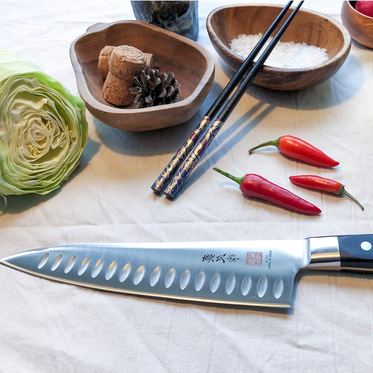 Mighty - Chef's knife with olive sharpening, 20 cm