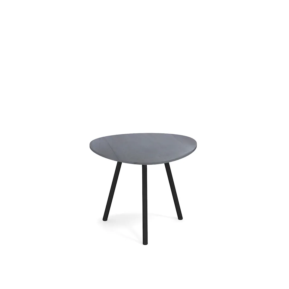 Terramare Small Coffee Table, Frame: Black, Top: Porcelain Stoneware, Basaltina