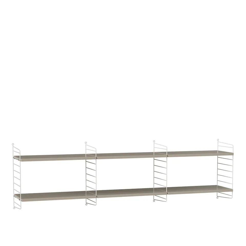 Living room shelving system O beige/white