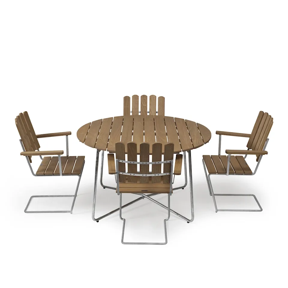 The classic series - 9A Table & 4 pcs A2 Armchairs Oiled Oak