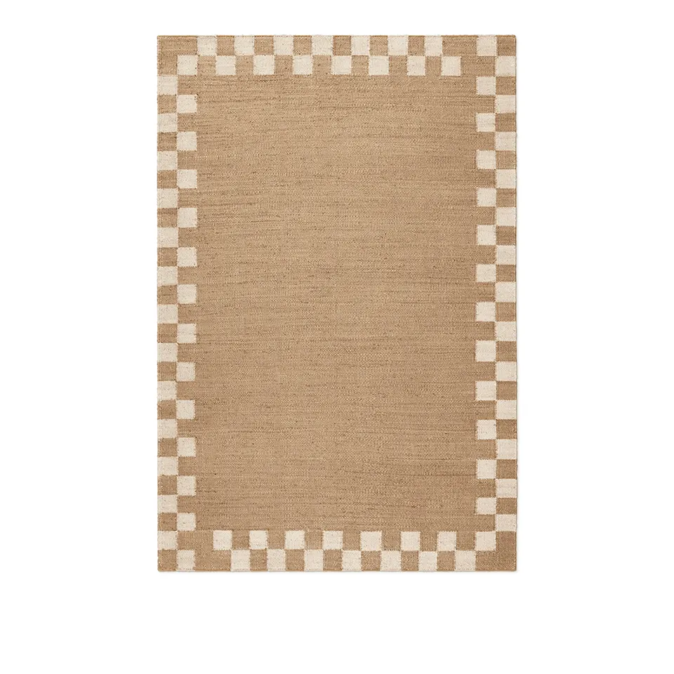 Jute Border Cream tæppe