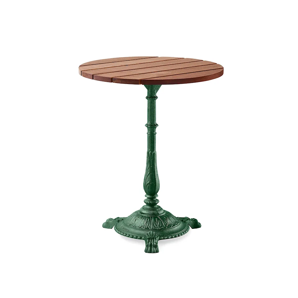 Table Classic Ø 60 Oiled Mahogany/Green Lacquered Aluminium