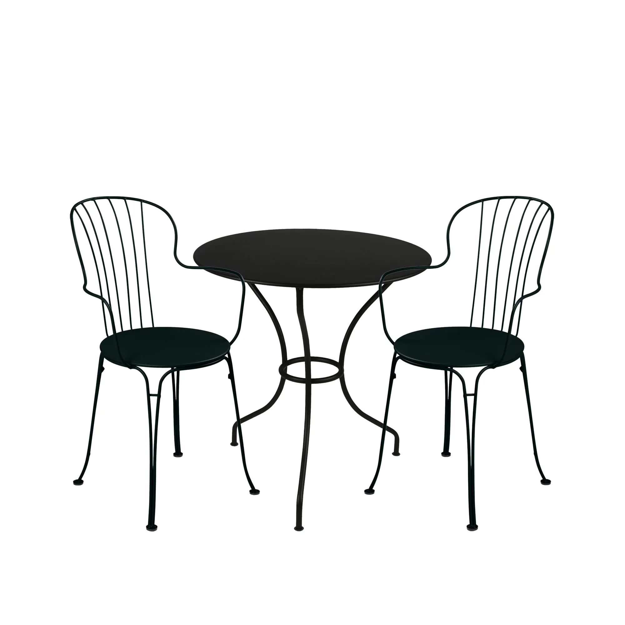 Opéra+ dining set pedestal table Ø67cm & 2 armchairs - 1