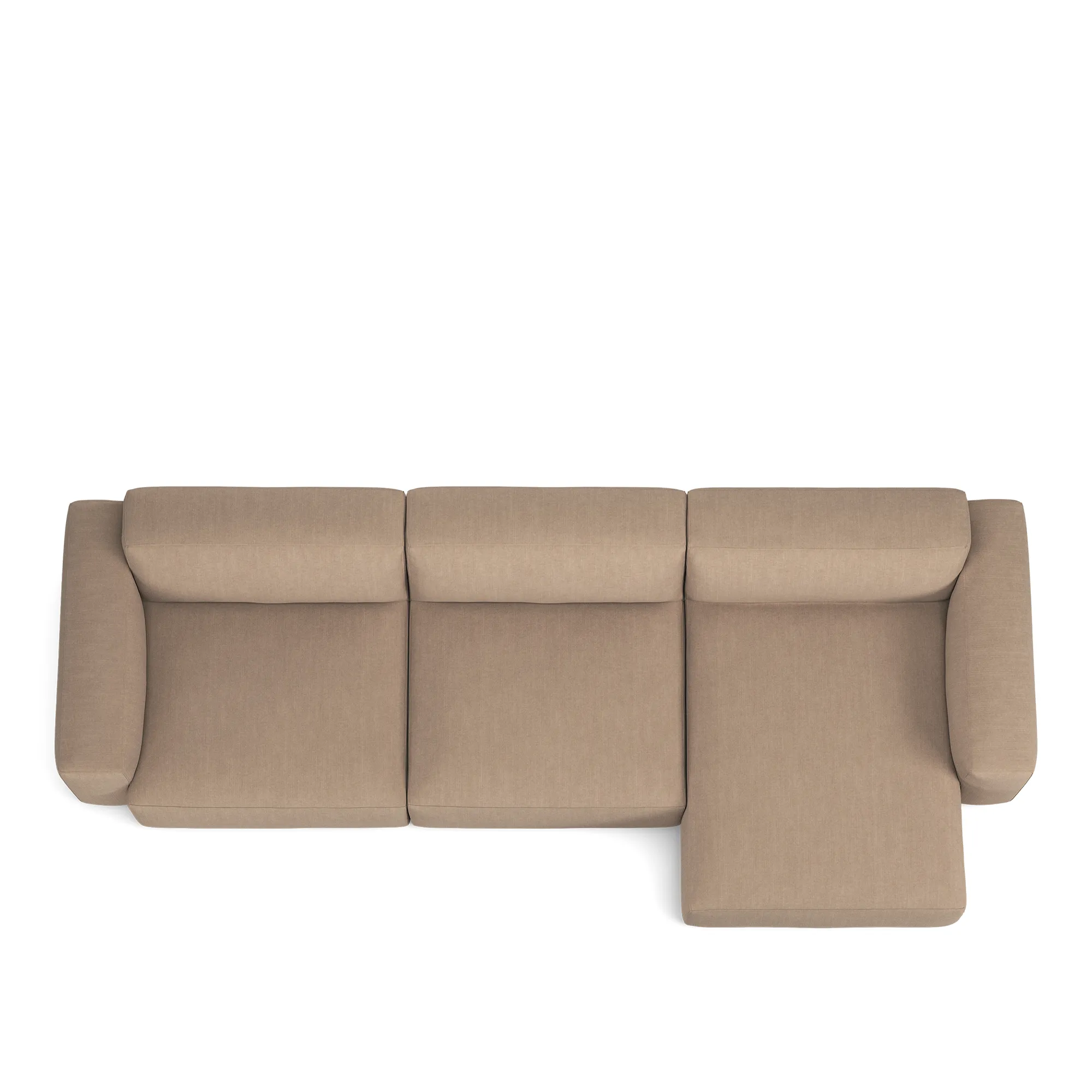 Brick 3-Seater Chaise Lounge Right - 8
