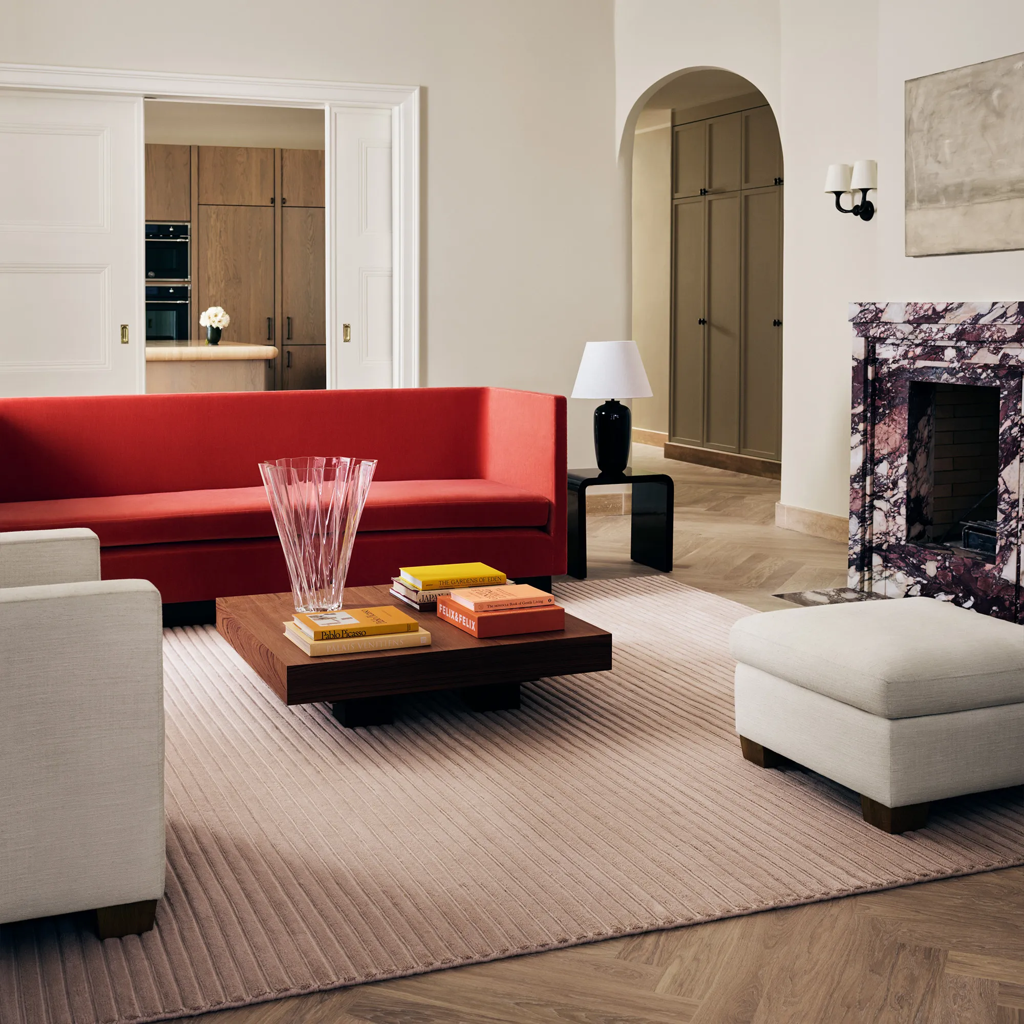 Park 02 Rose Wool Rug - 7