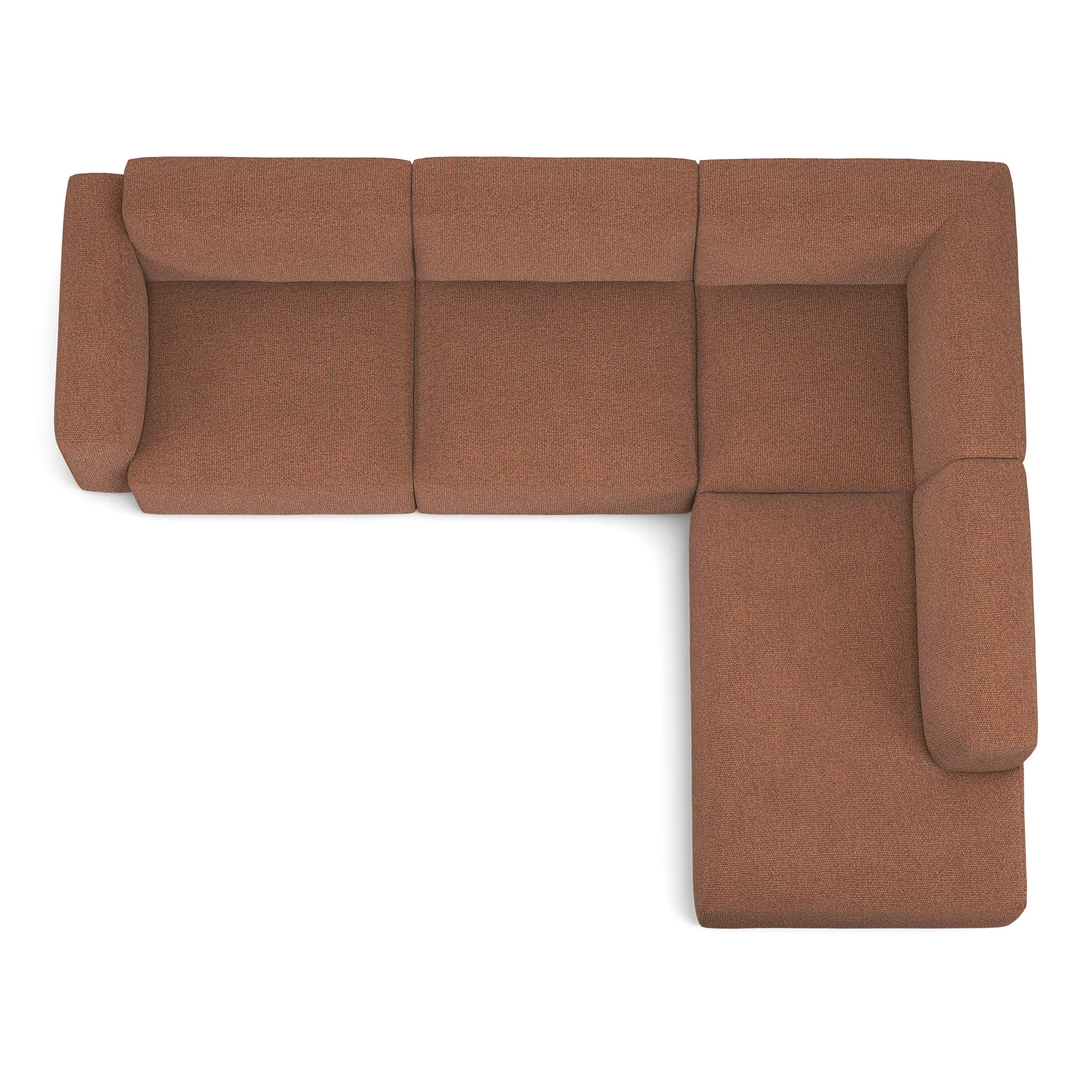 Brick 4-Seater Corner Open End Right - 9