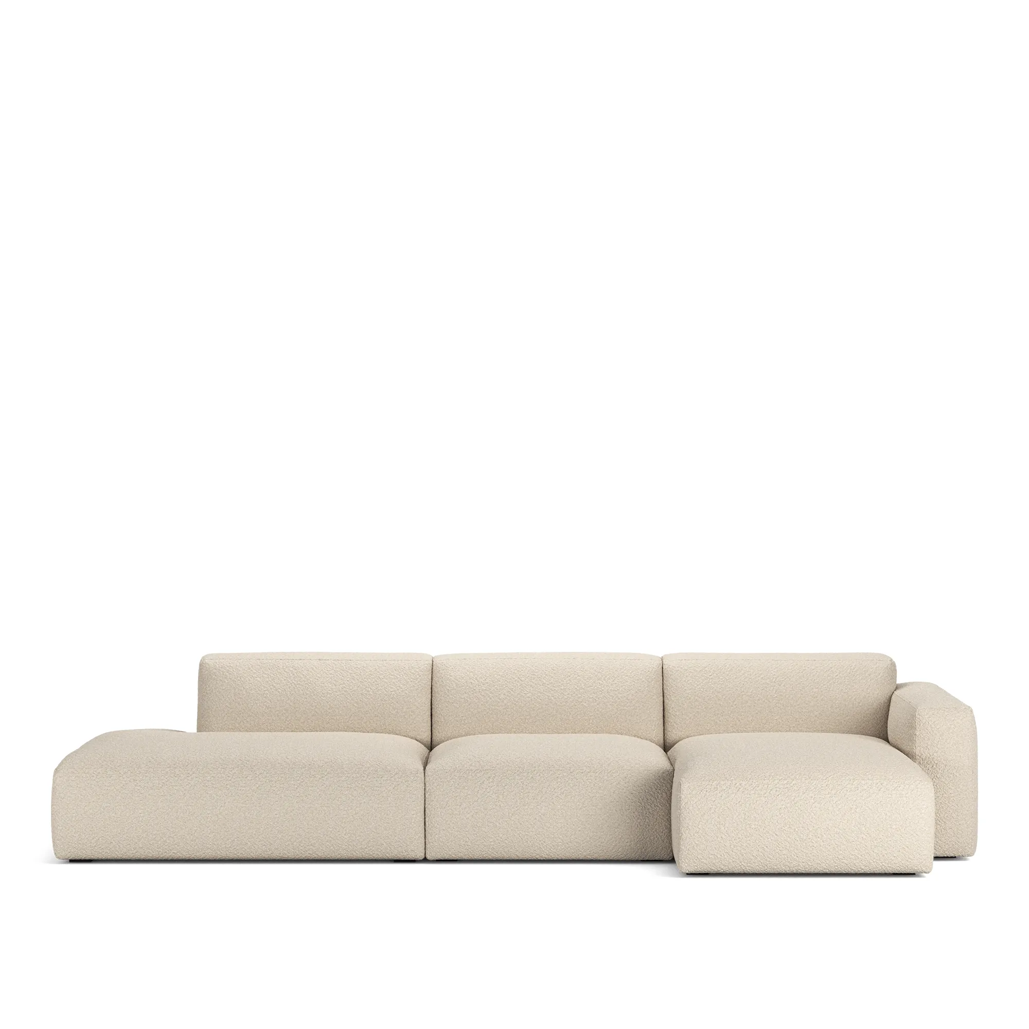 Brick 3-Seater Chaise Lounge Open End Left - 1