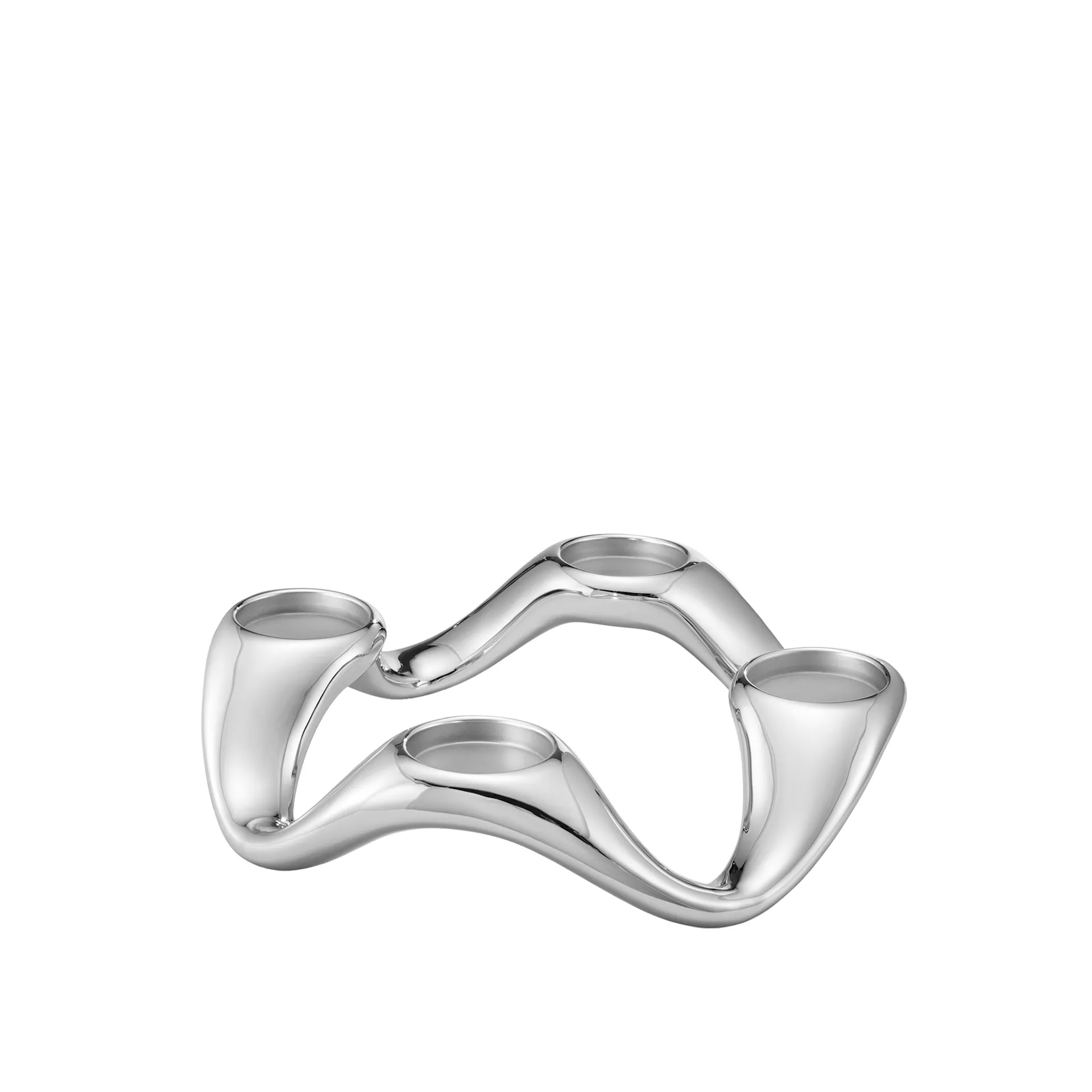 Cobra round candle holder - Georg Jensen - NO GA