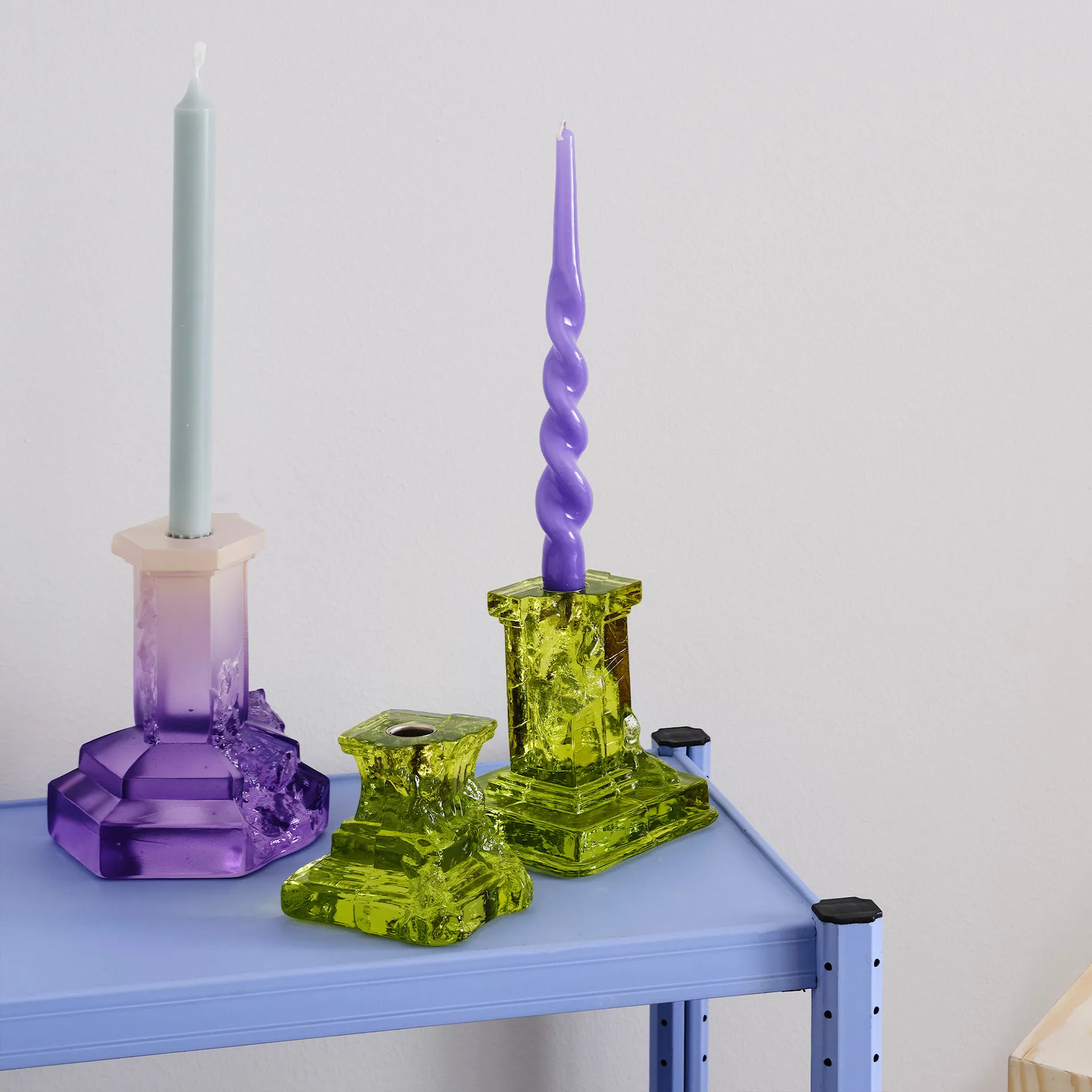 Rocky Barouqe Candlestick Lime - Kosta Boda - NO GA