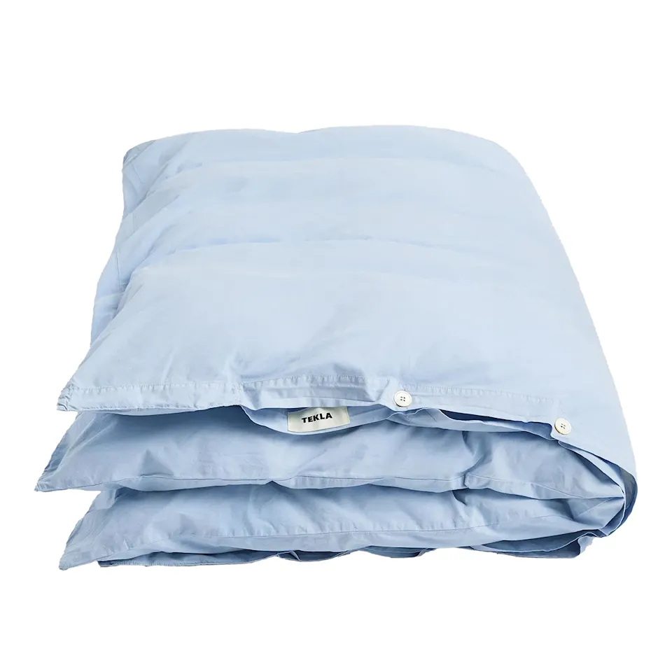 Percale Solid Morning Blue Duvet Cover