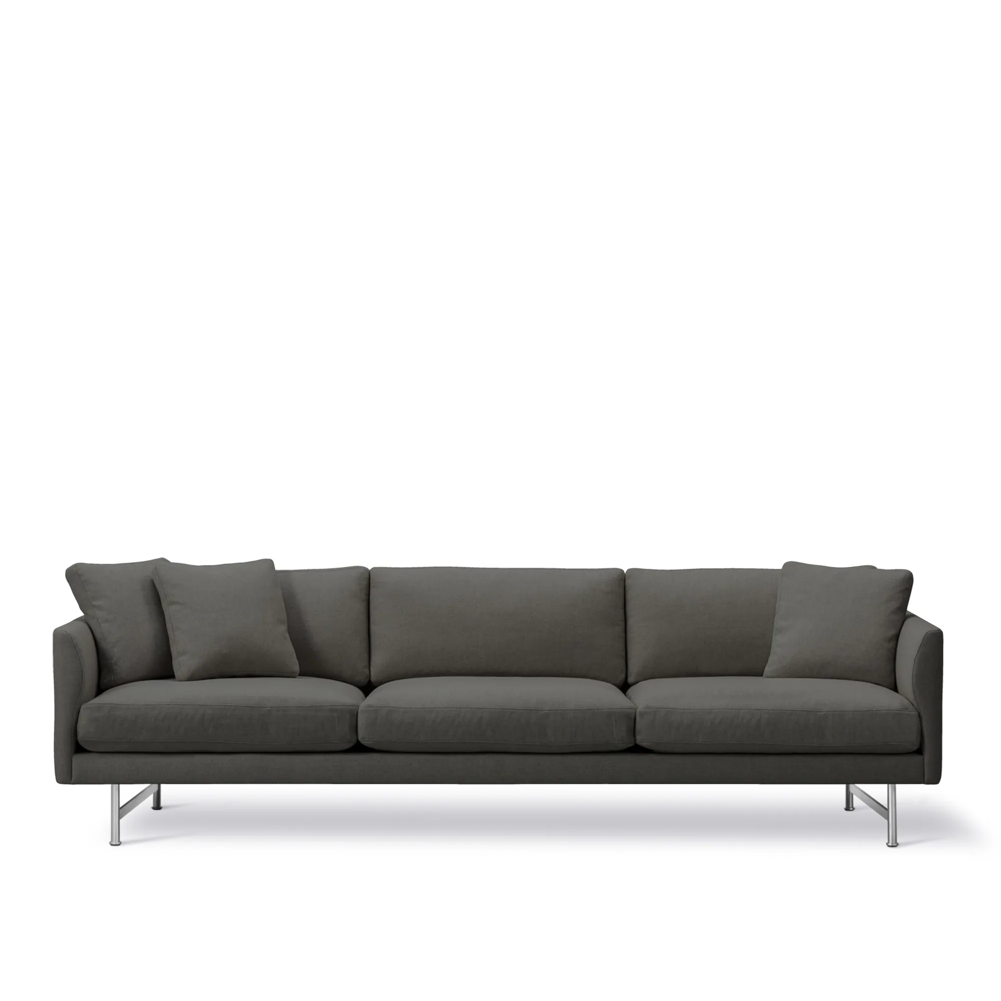 Calmo 3-zitsbank mat chroom - 1