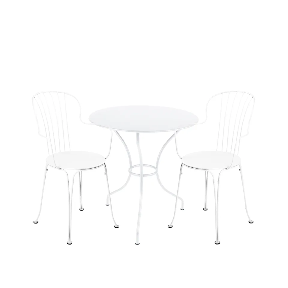 Opéra+ spisesæt piedestalbord Ø67cm & 2 karmstole