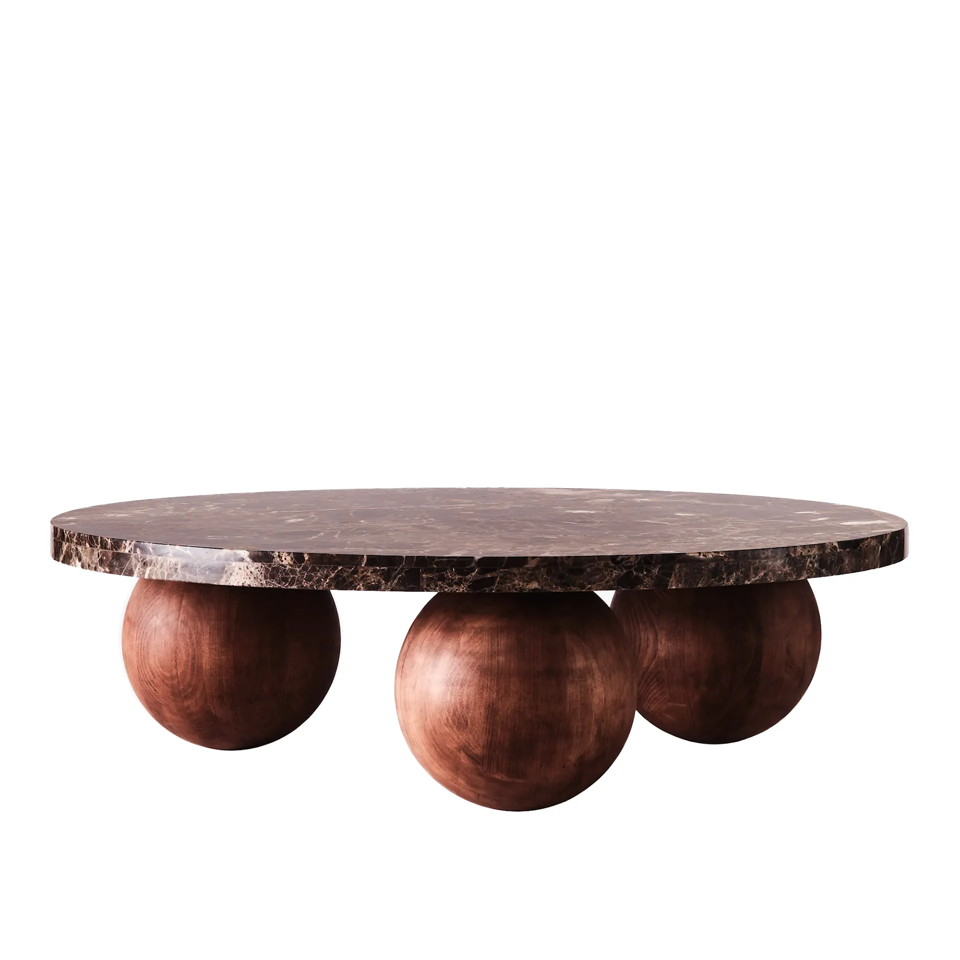 Sphere Sofa Table Round Dark Emperador - Dusty Deco - NO GA