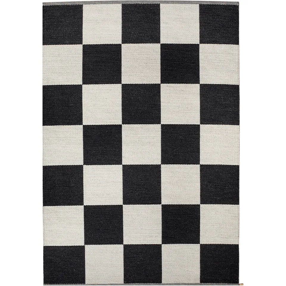 Checkerboard Icon Midnight Black 554 Wool Rug