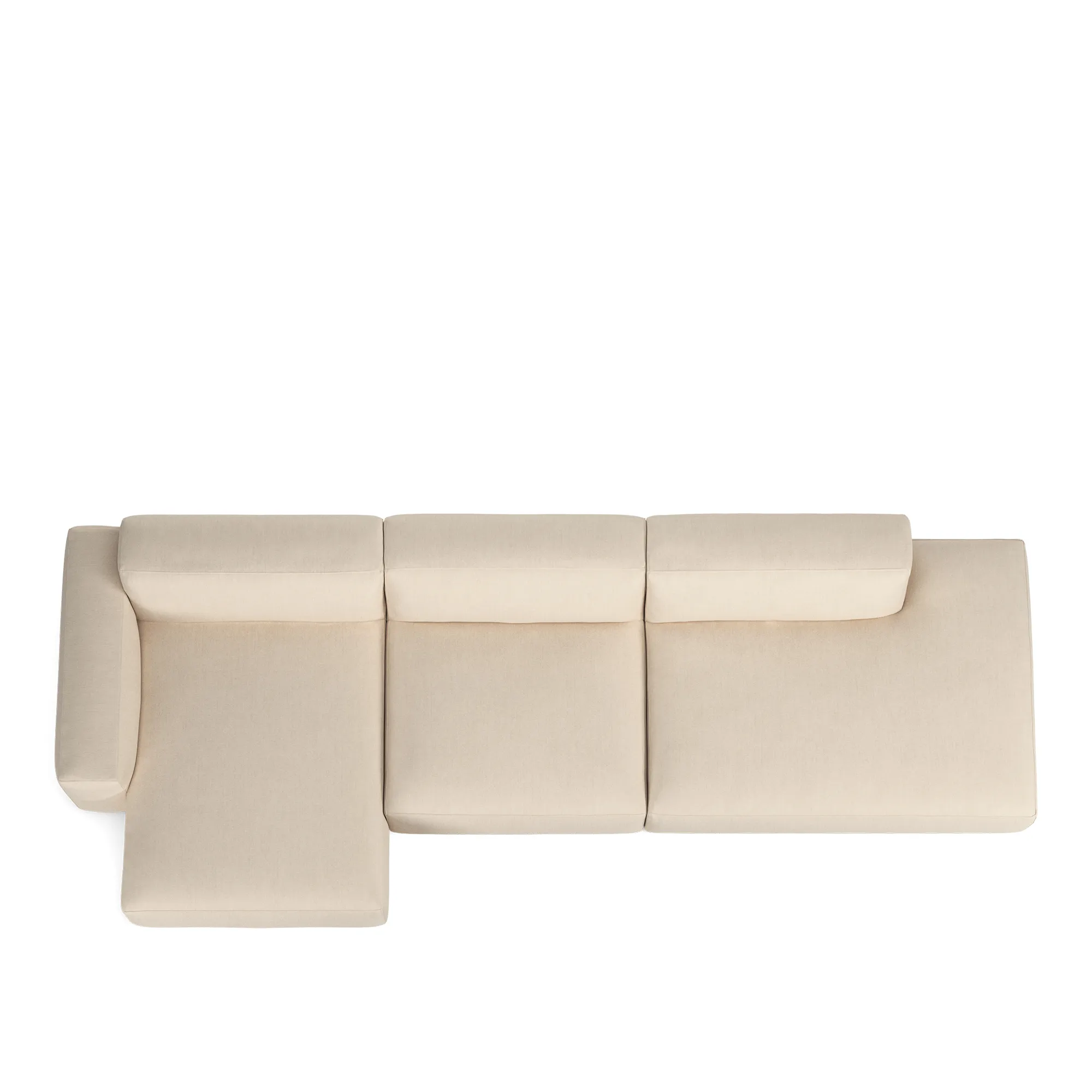 Brick 3-Seater Chaise Lounge Open End Right - 8