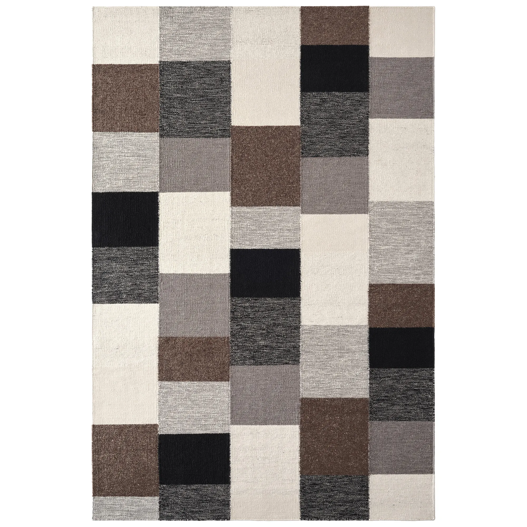 Patchwork 02 Black uldtæppe - 1