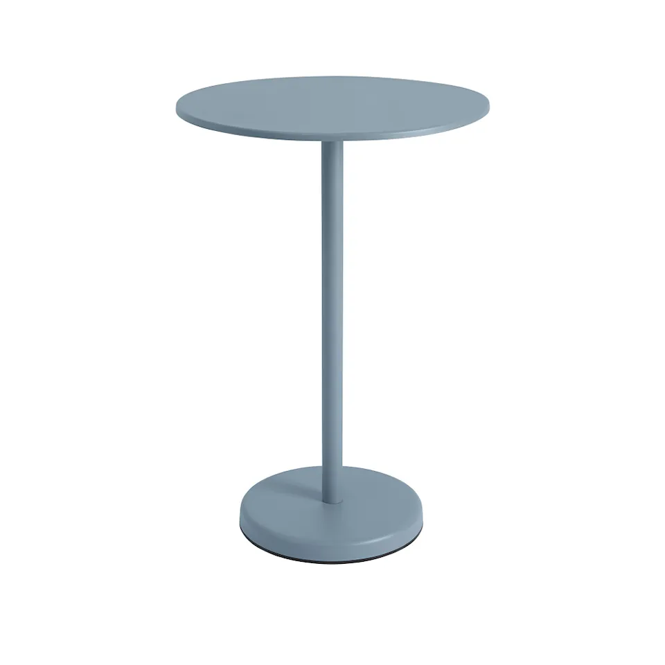 Linear Steel Café Table Ø 70 h: 105 cm - Pale Blue