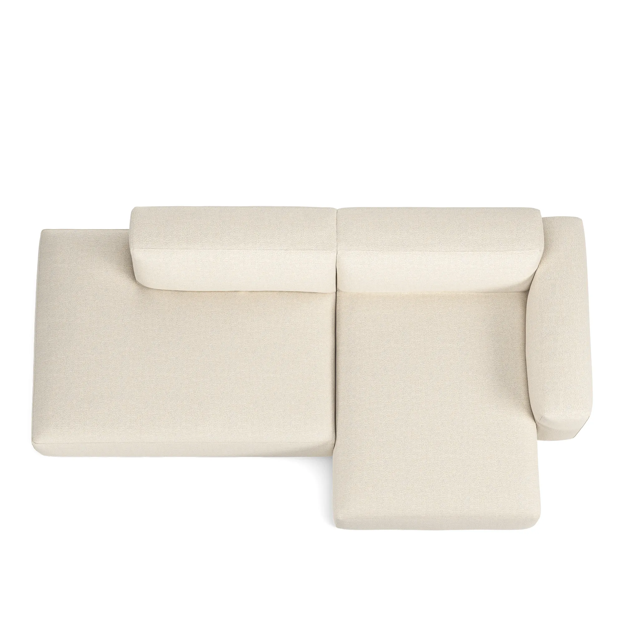 Brick 2-Seater Chaise Lounge Open End Left - 8