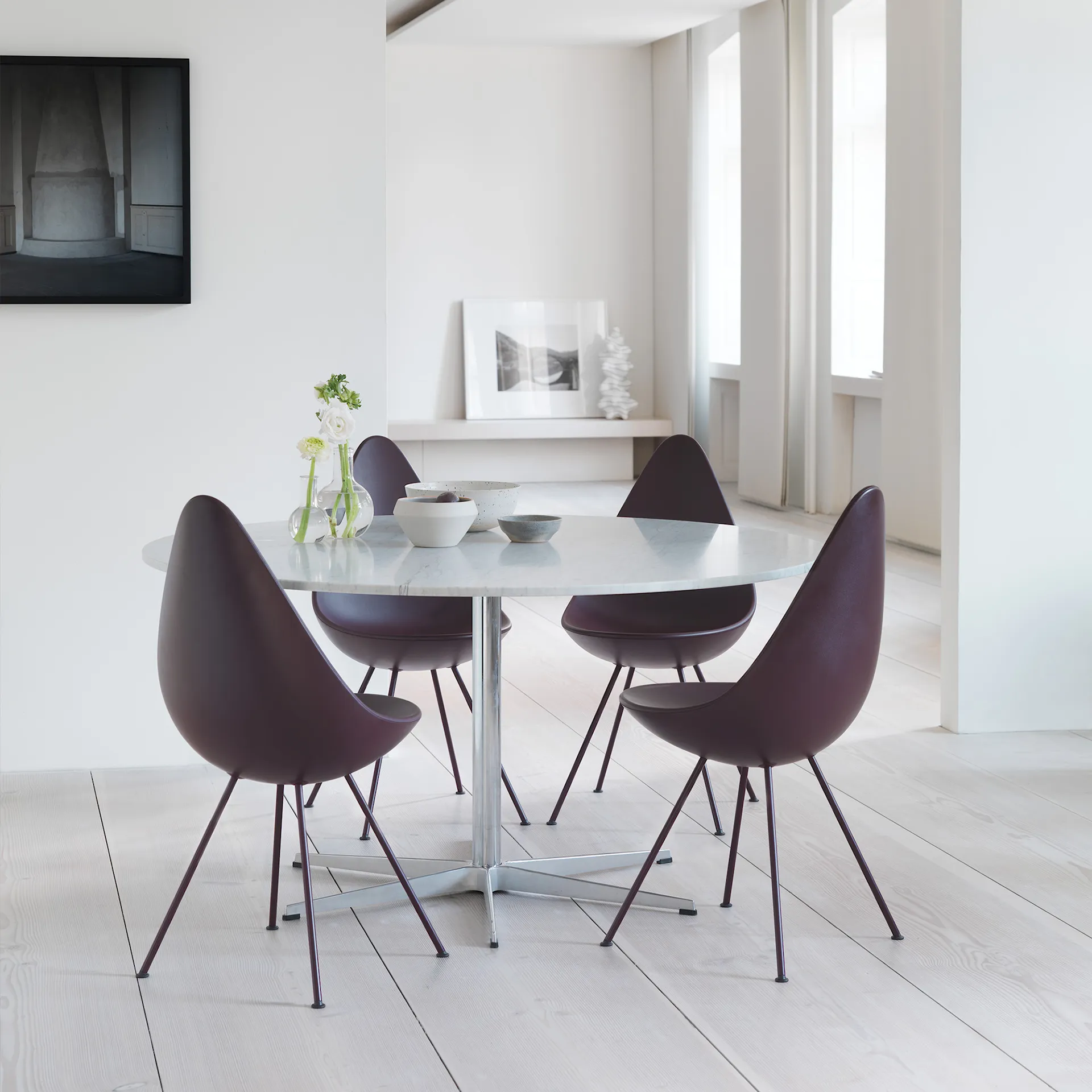 3110 Drop Chair White - Fritz Hansen - Arne Jacobsen - NO GA