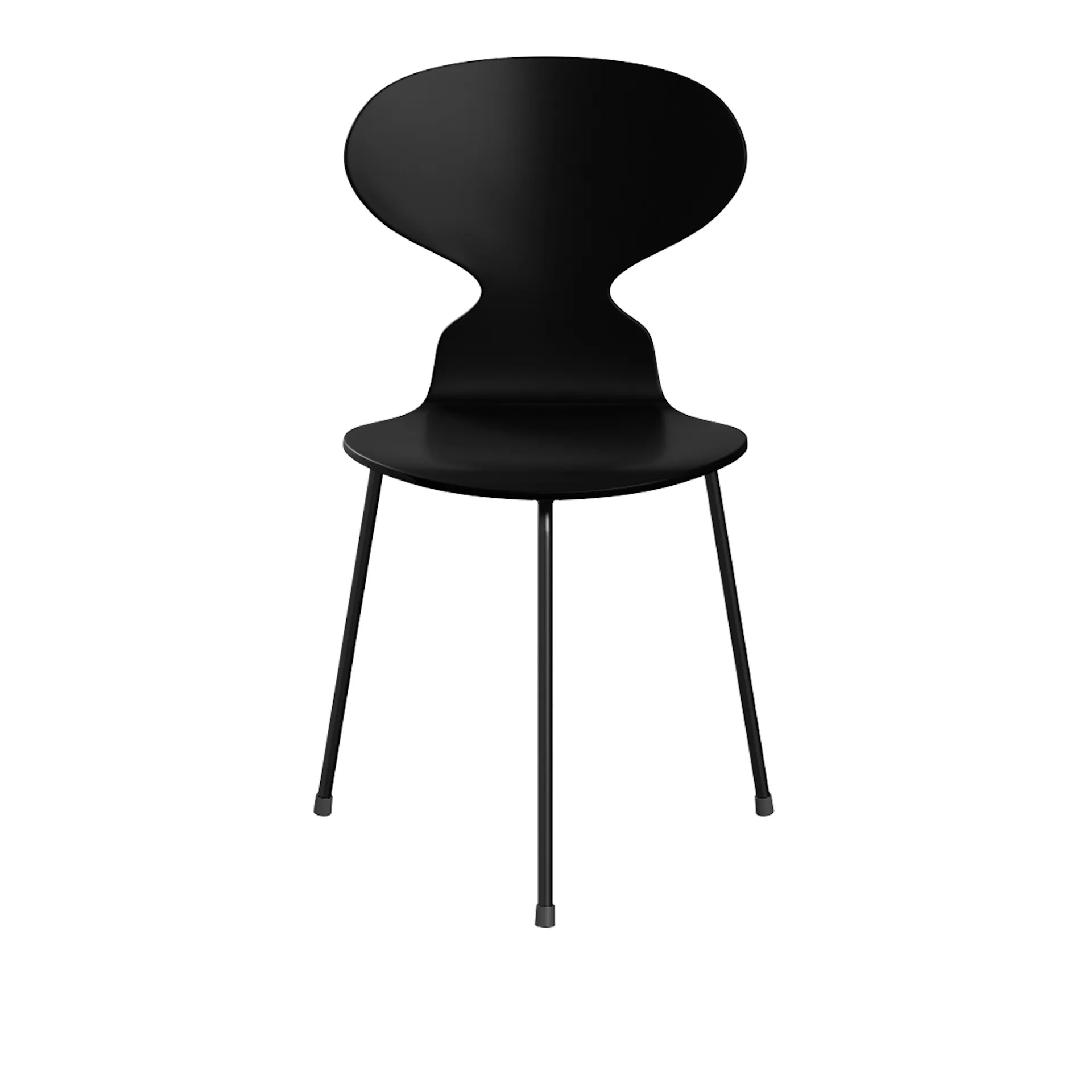 Ant 3100 lacquered beech veneer steel frame black - Fritz Hansen - Arne Jacobsen - NO GA