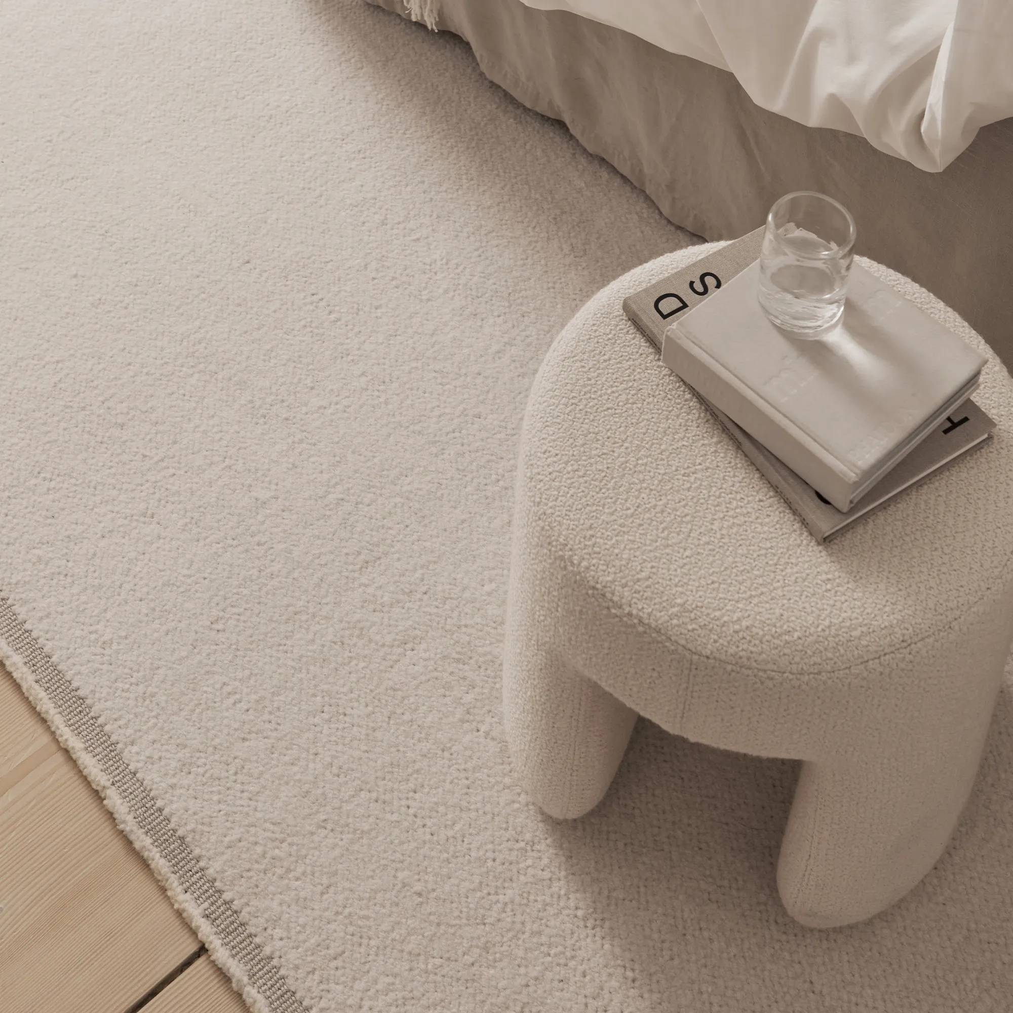 Merino Natural White Wool Rug - 8