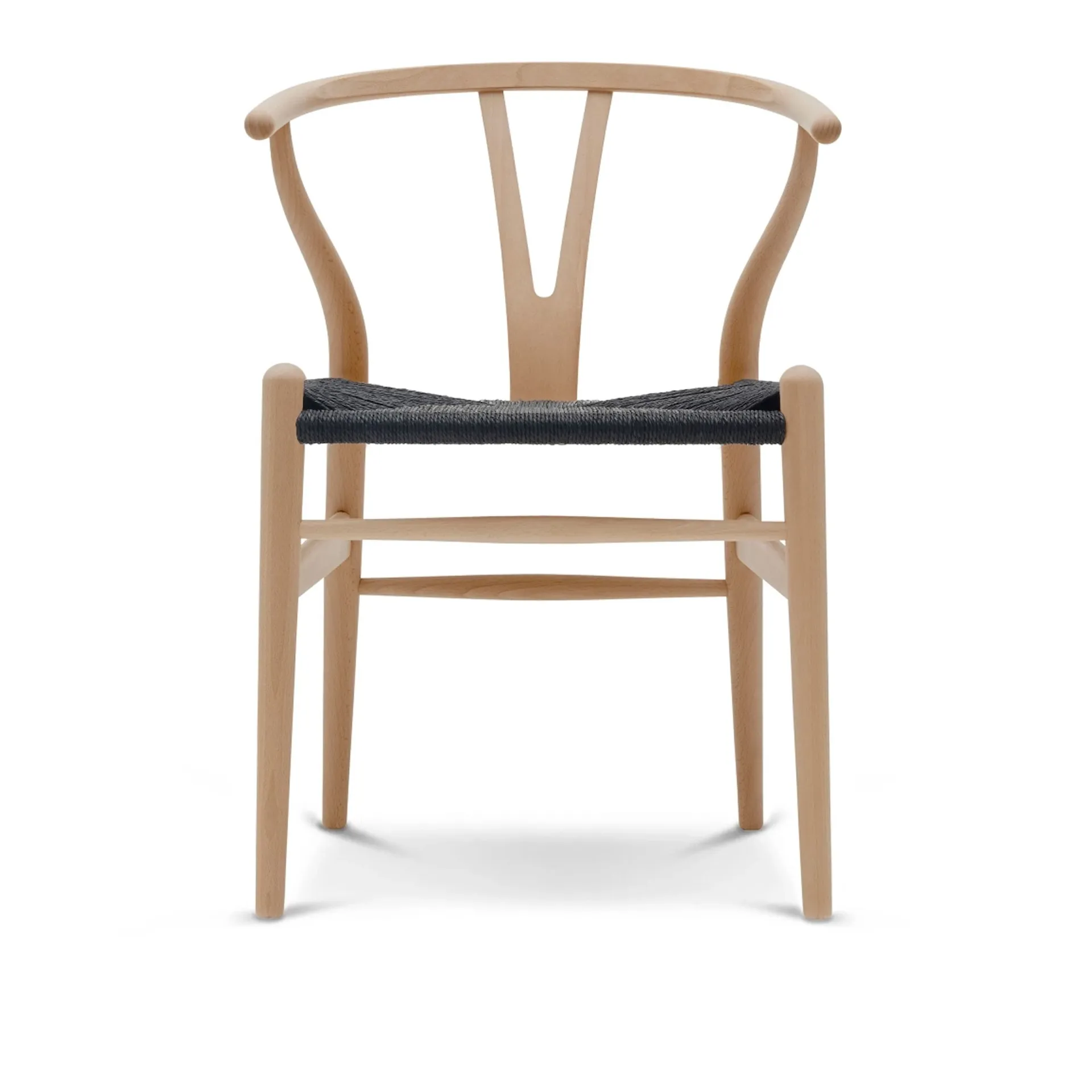 CH24 Wishbone Chair - Beech/Black Cord - Carl Hansen - Hans J. Wegner - NO GA