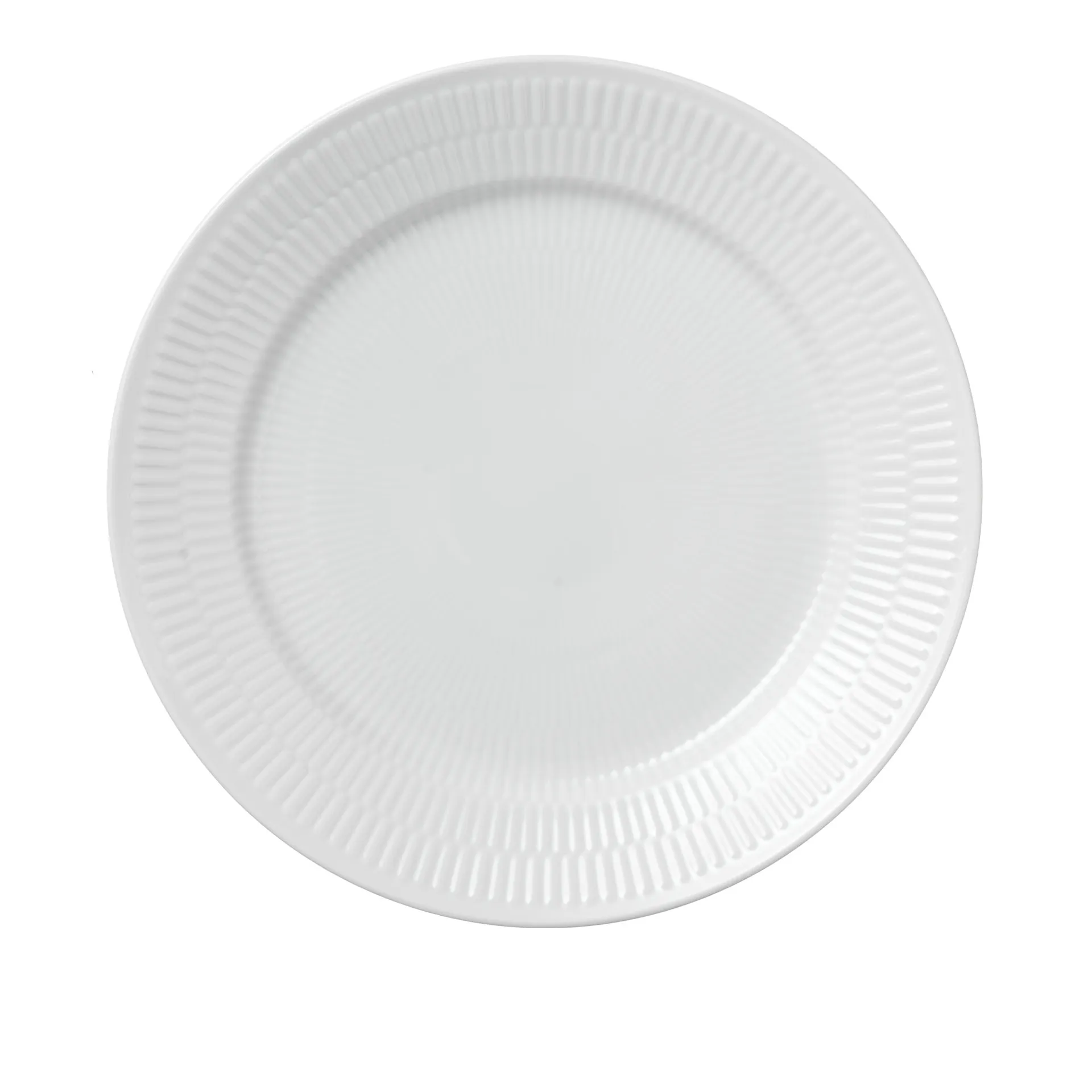 White Fluted Plate 27 cm - Royal Copenhagen - NO GA