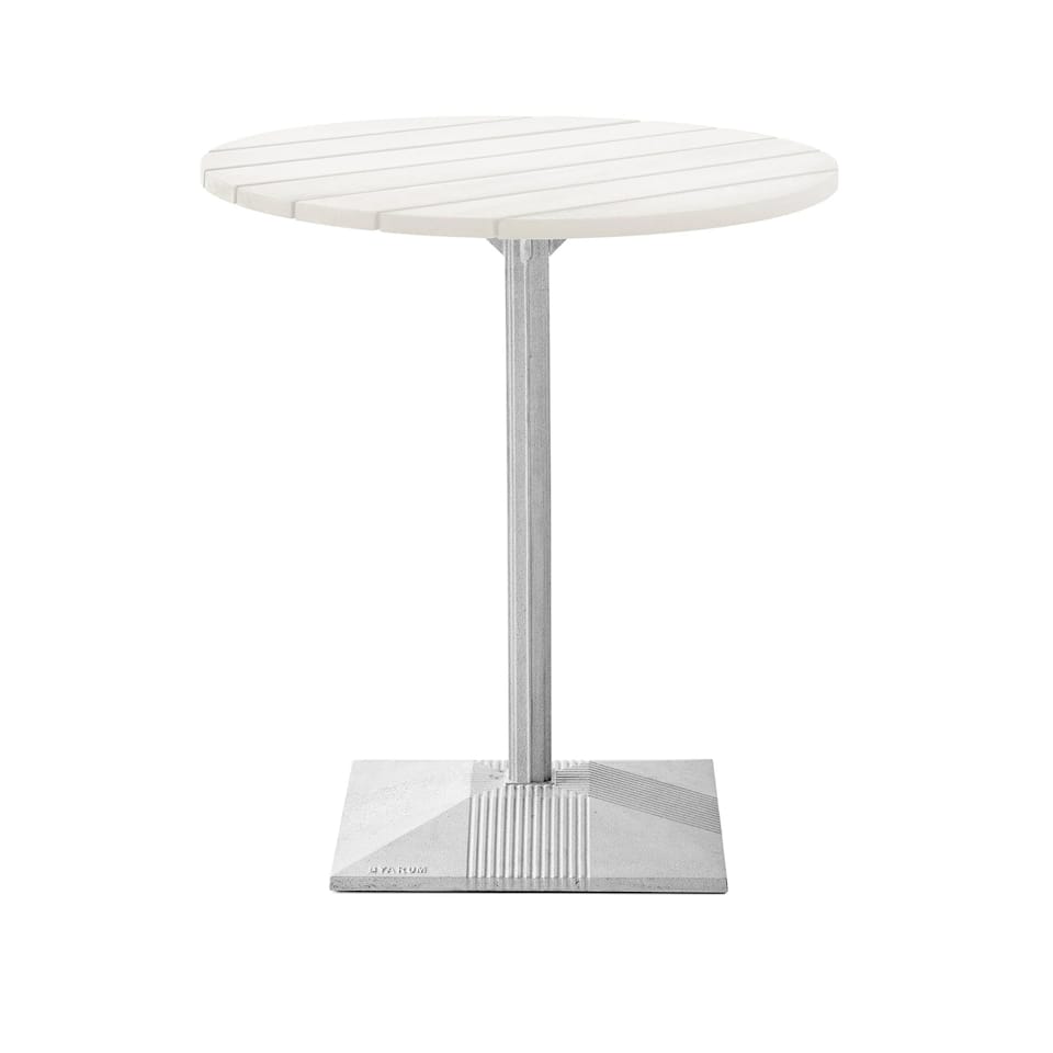 Lund Table Big Foot White Lacquered Pine Wood