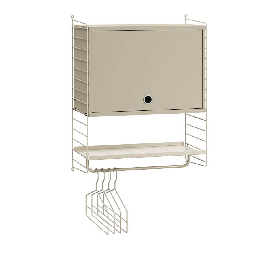 Hallway shelving system V beige/beige
