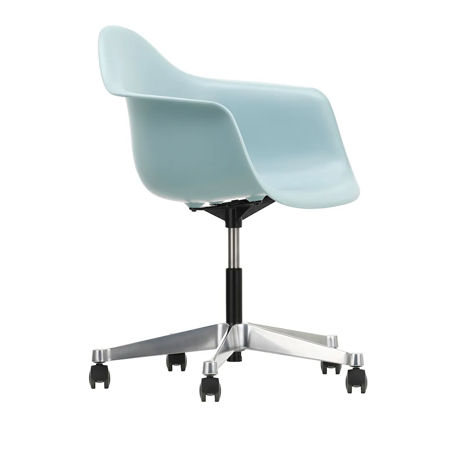 Eames RE Plastic Armchair PACC - 23 Ice Grey - Castors Soft