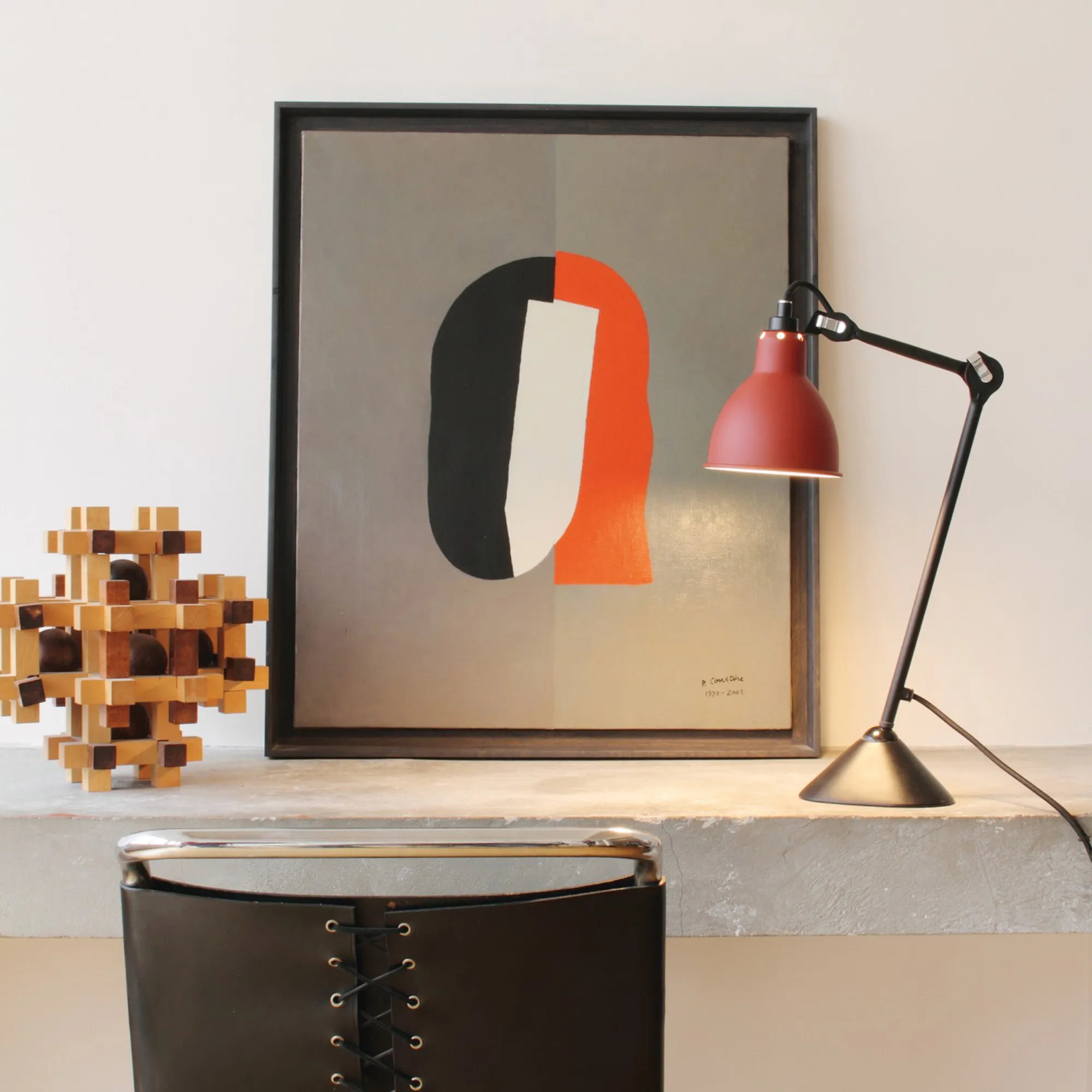 Lampe Gras No205 - Round - Sort base, Sort - 3