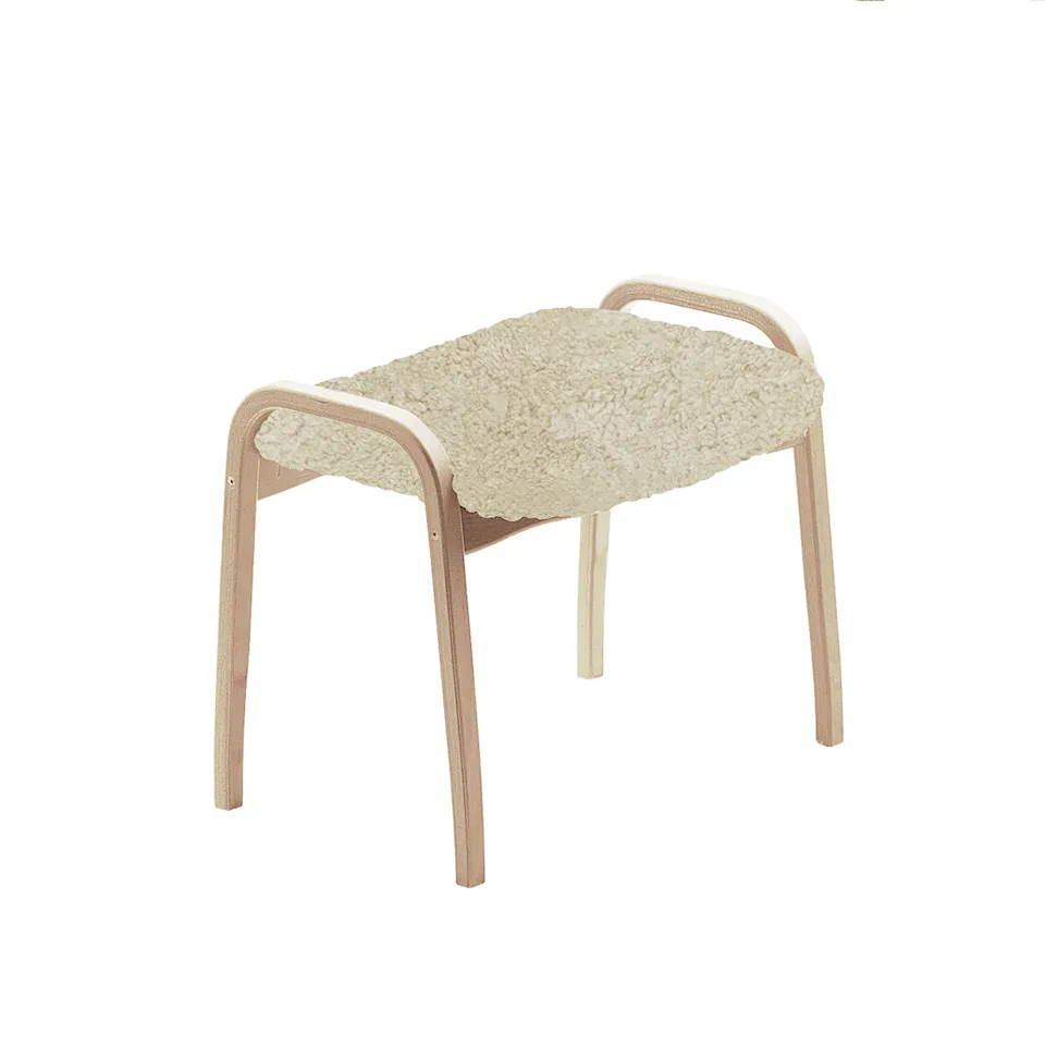 Lamino Stool, Beech, Sheepskin Moonlight