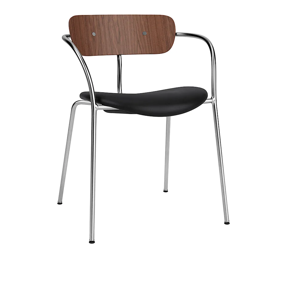Pavilion Armchair AV4 seat upholstered chrome