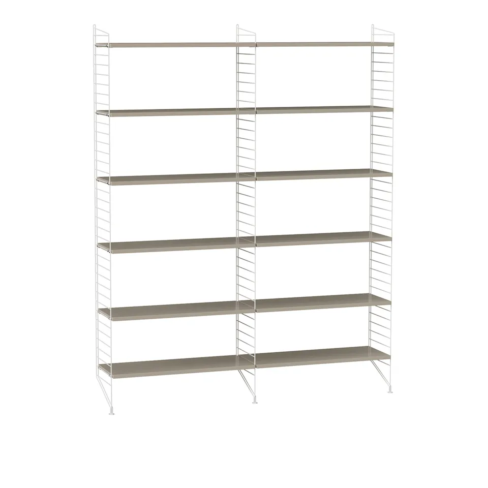 Living room shelving system A beige/white