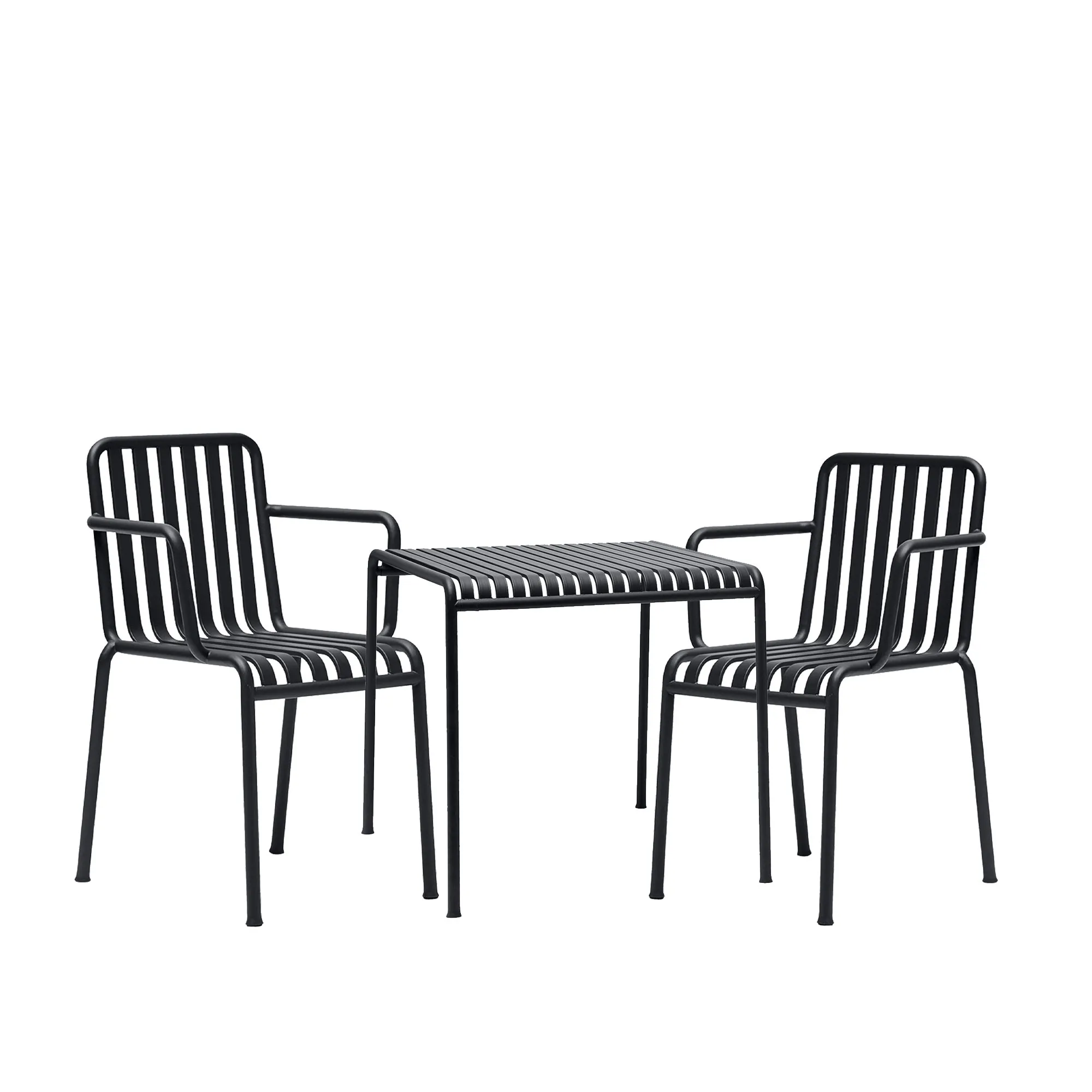 Palissade eetkamerset met tafel en 2 fauteuils - 1