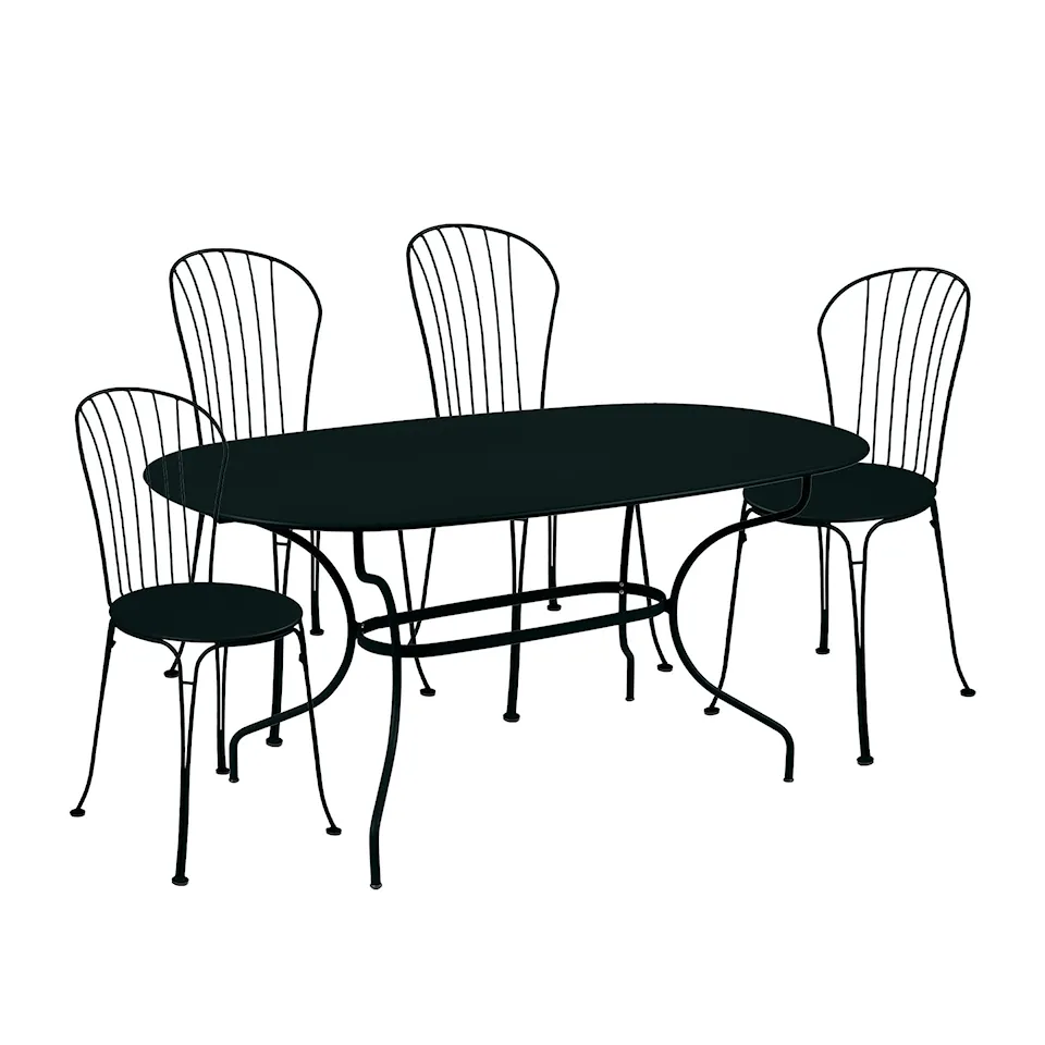 Opera+ eetgroep ovlat tafel & 4 stoelen