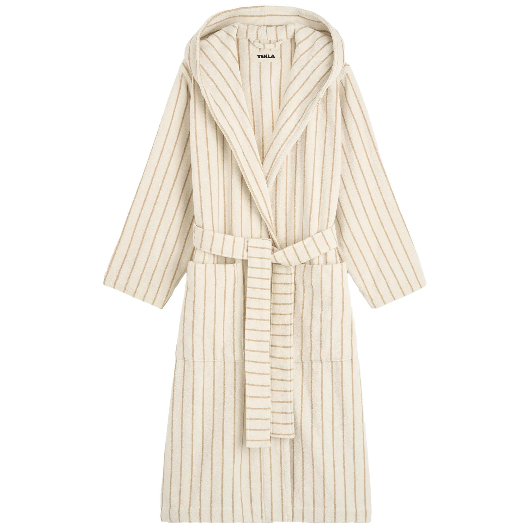 Hooded Sienna Stripes badjas - 1