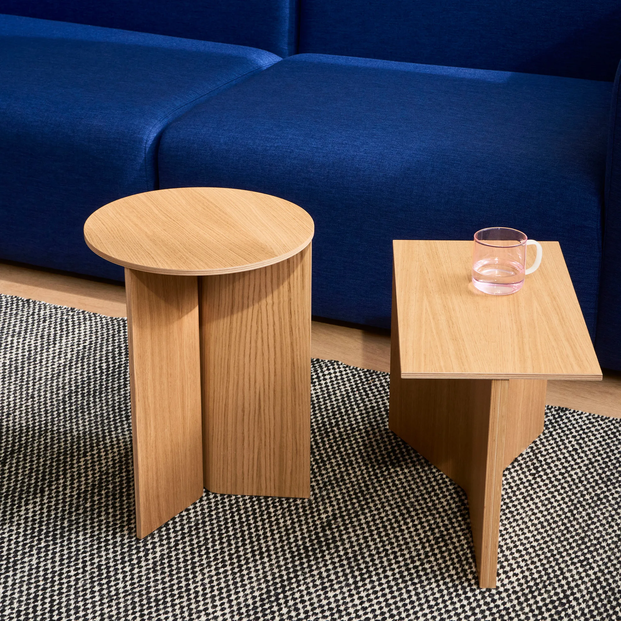 Slit Coffee Table Round High - 4