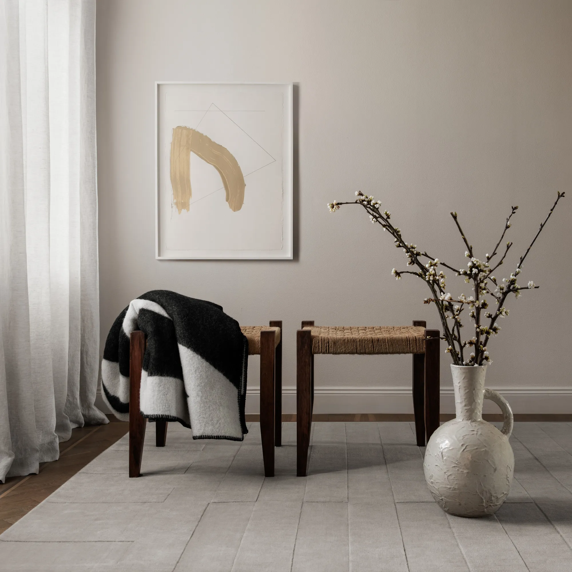 Lux 2 Oatmeal Wool Rug - 8