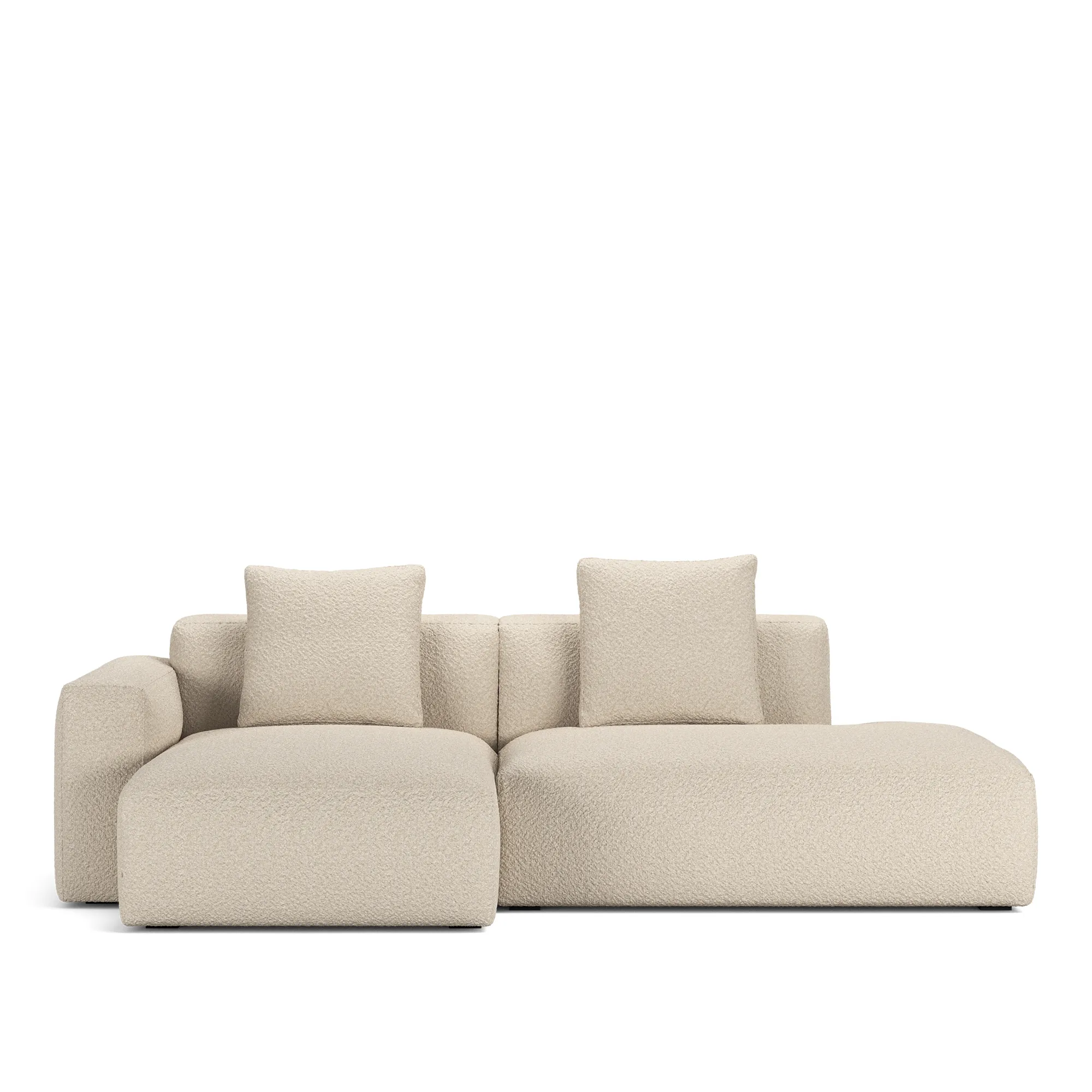 Brick 2-Seater Chaise Lounge Open End Right - 10