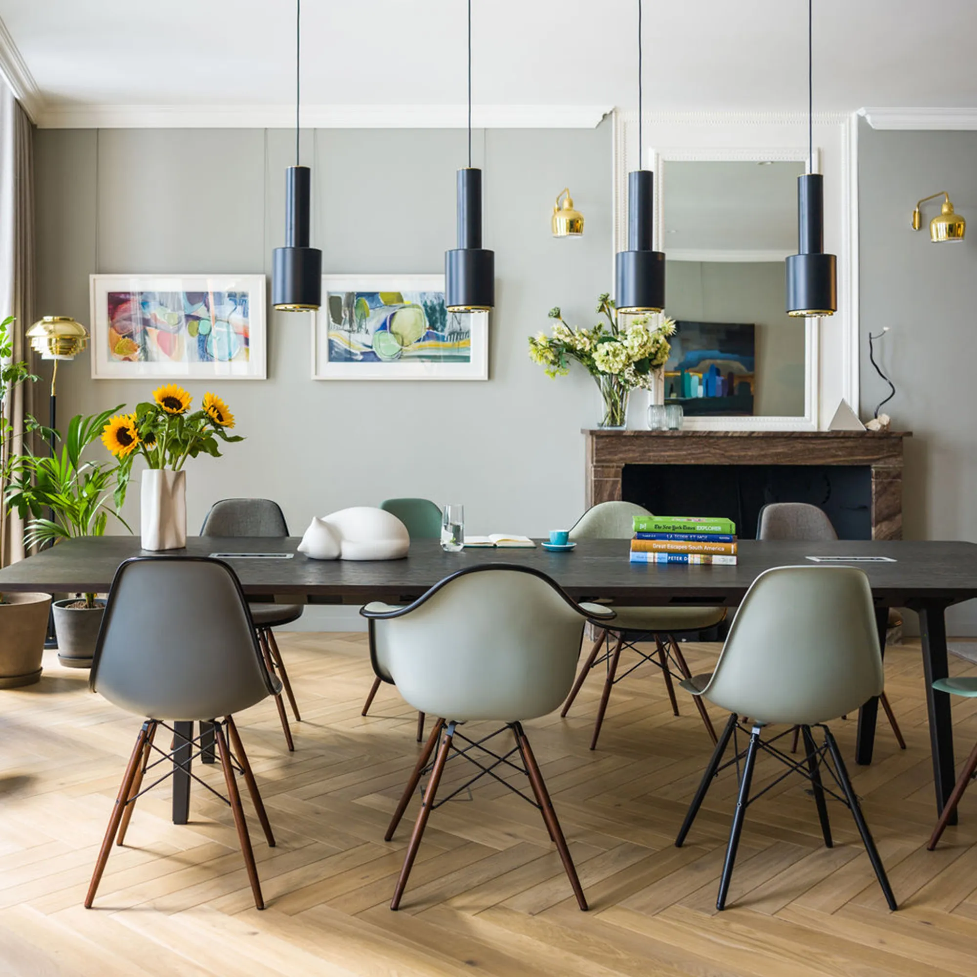 Eames RE Plastic Chair DSW stoel Black Maple - 9