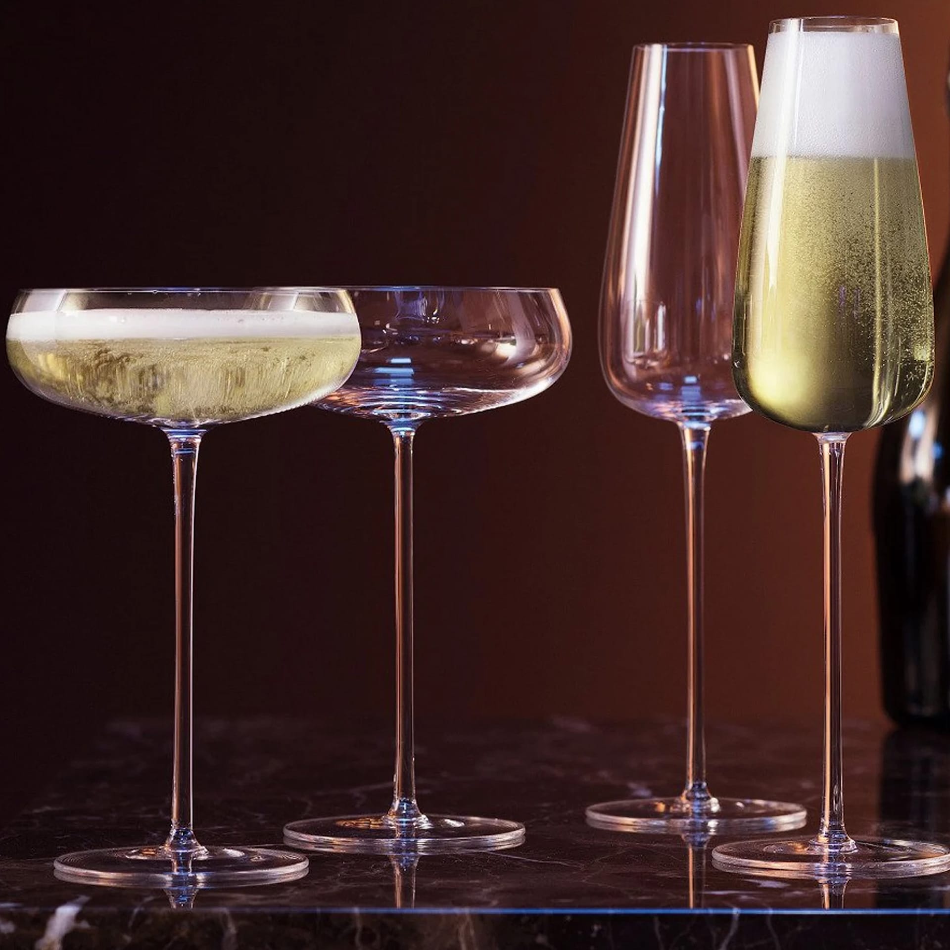 Wine Culture Champagne Saucer - Set of 2  - LSA International - NO GA