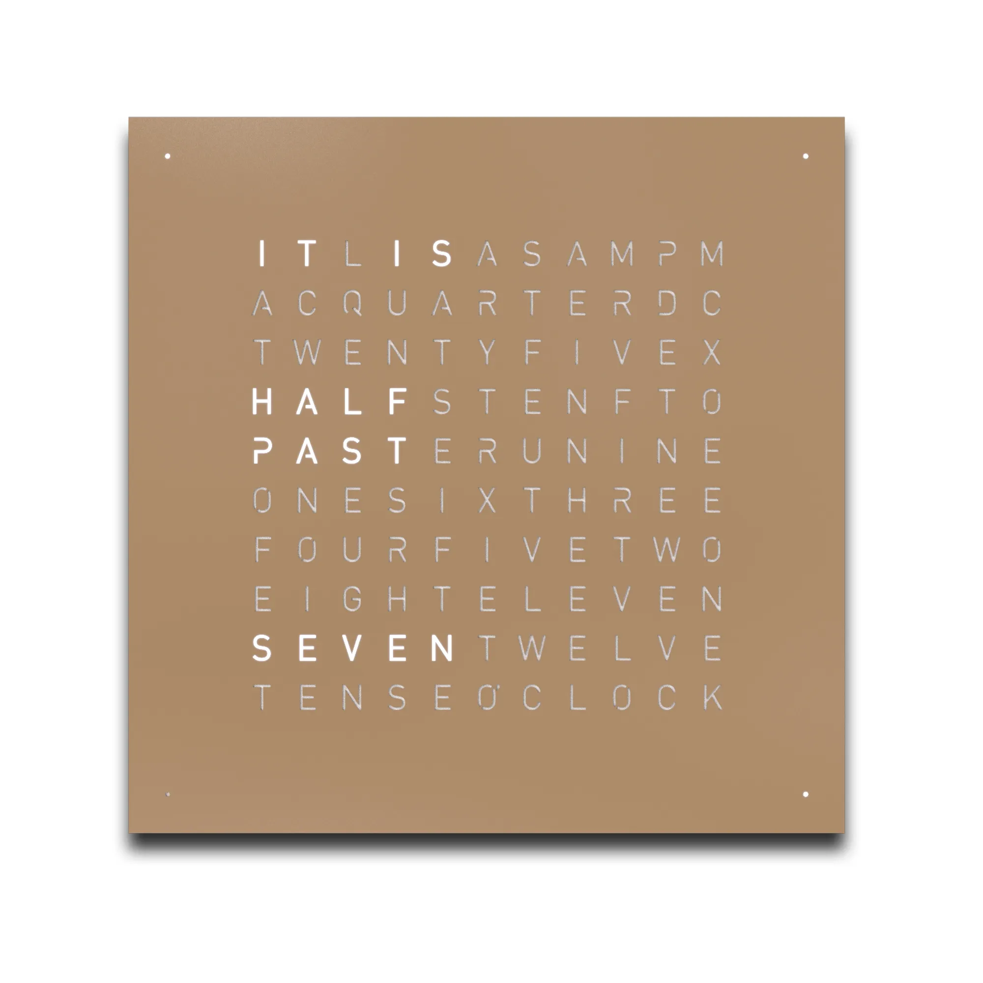 Qlocktwo Earth 45 – Hazelnut - 1