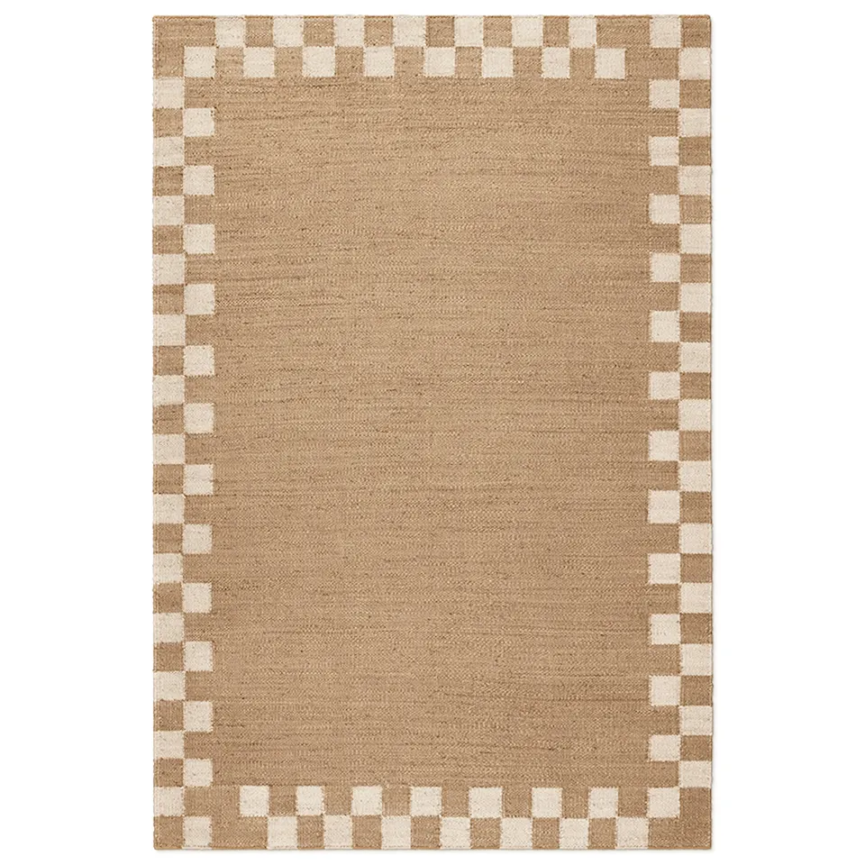 Jute Border Cream tæppe