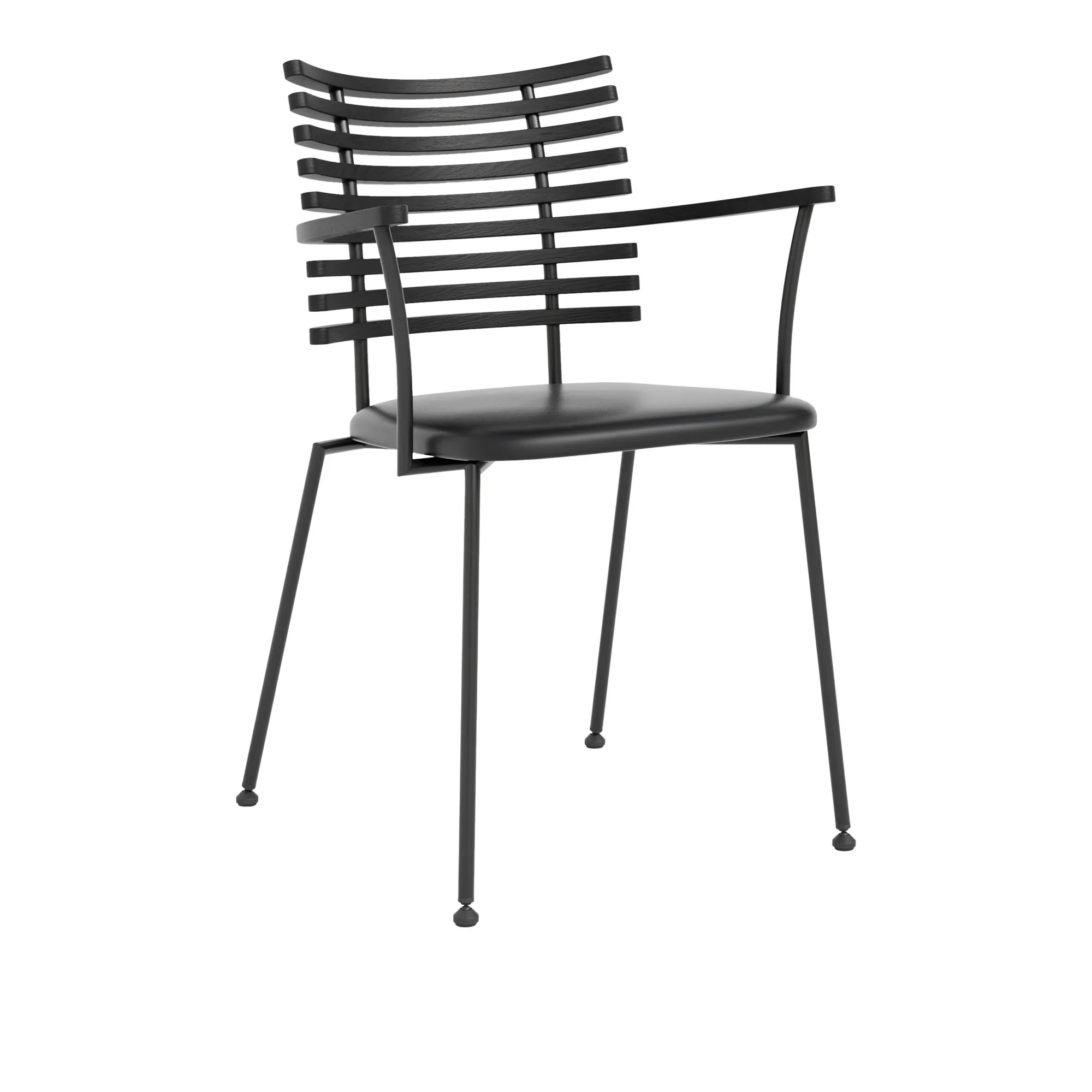 Tiger Armchair - Black Powder Coated Legs - 1