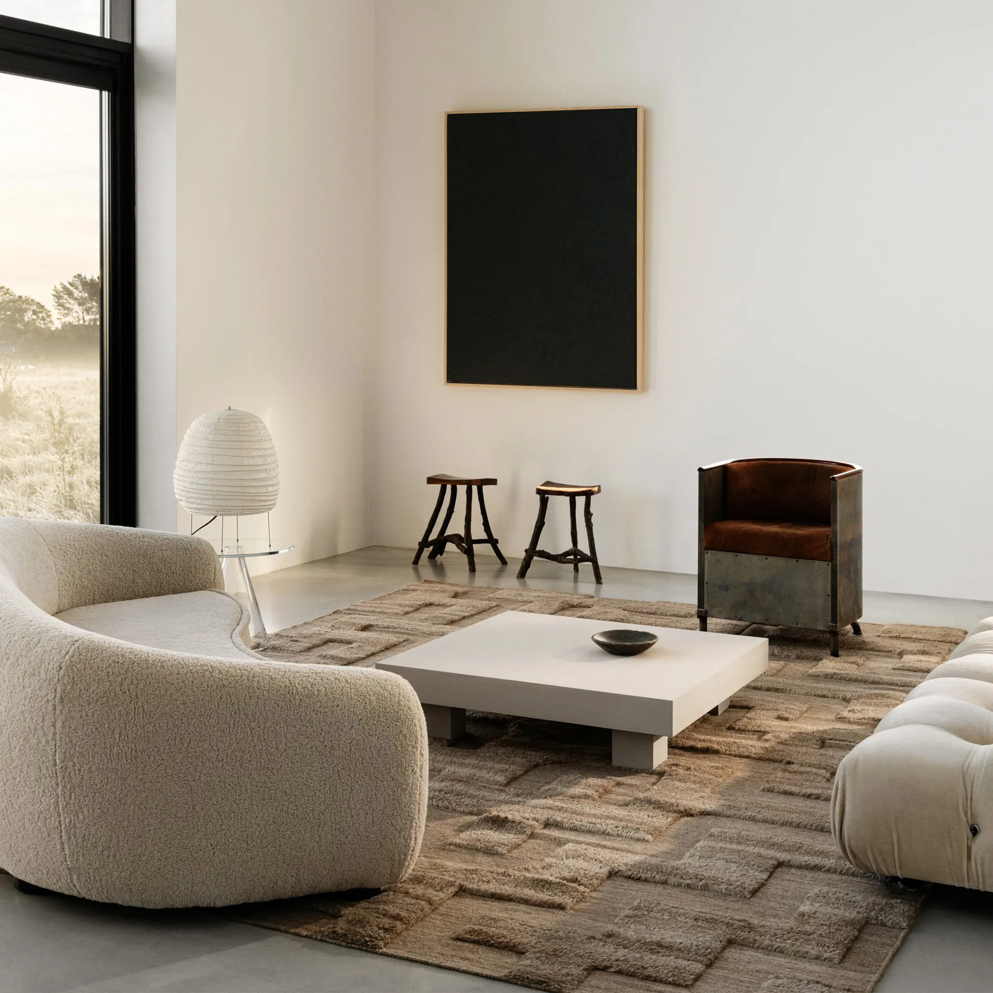 Boho Brown Mix wool rug - 2