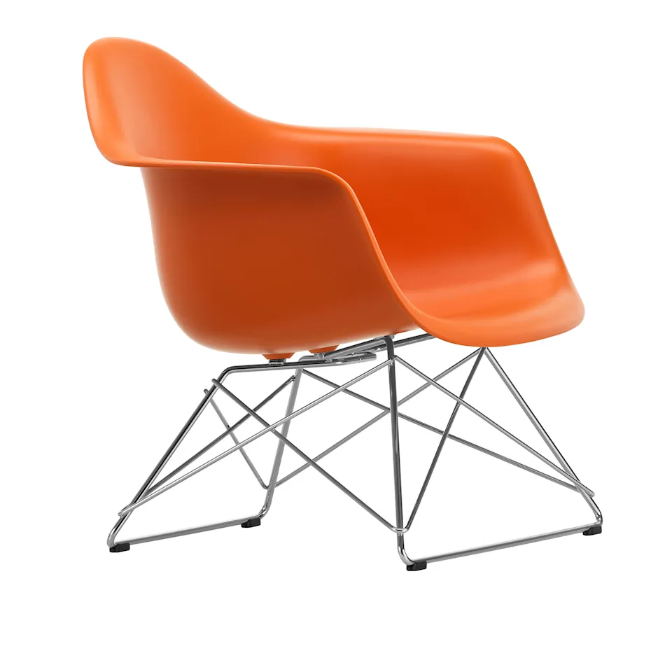 Eames RE Plastic Armchair LAR - 43 Rusty Orange - Chrome Base